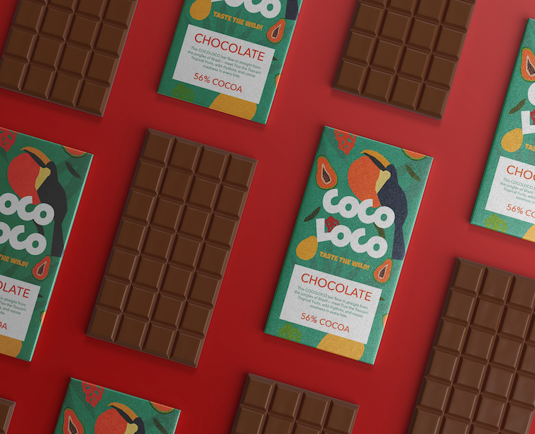 Cocoloco - Упаковка для шоколада — Брендинг, Иллюстрация на Dprofile