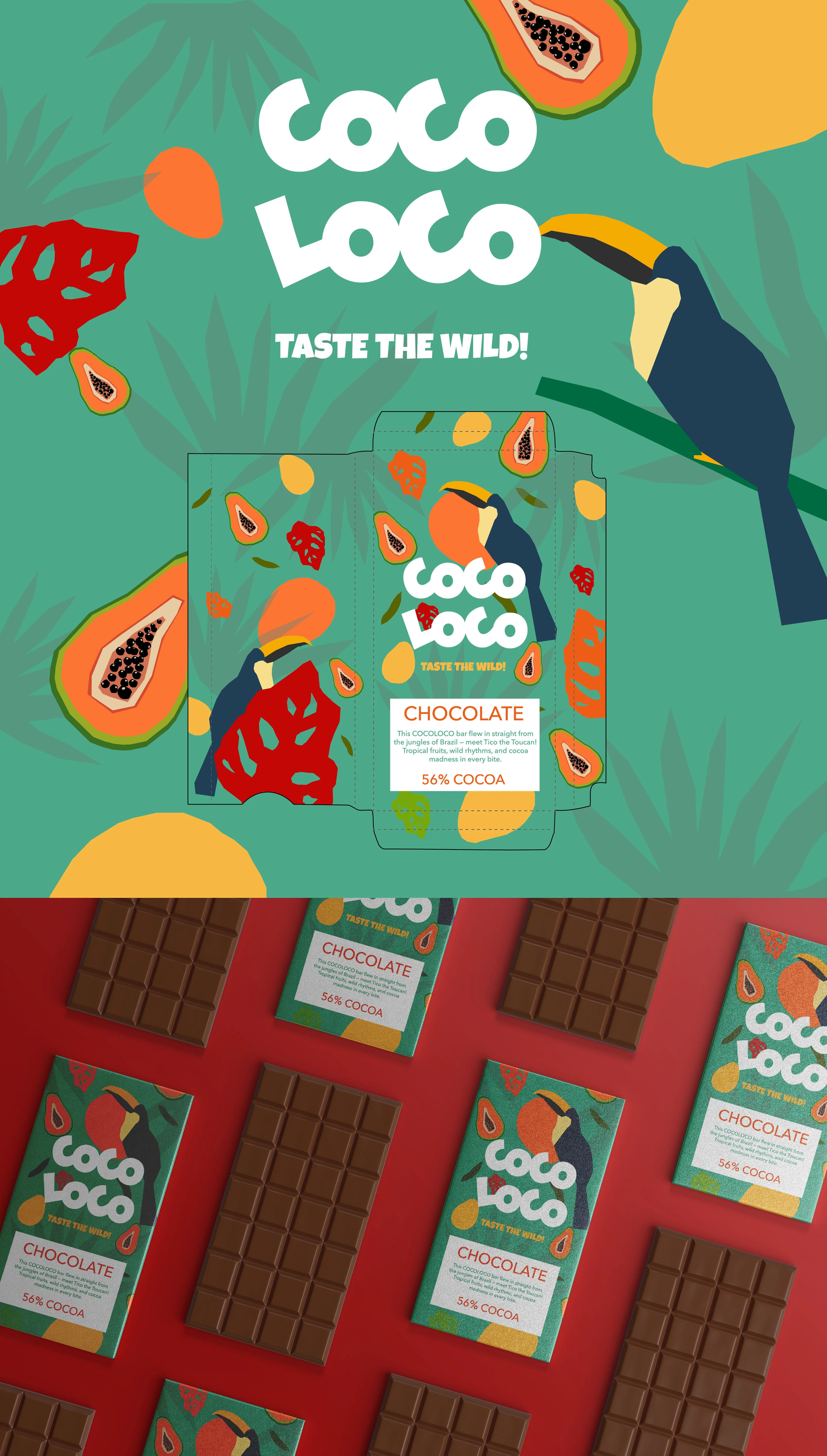 Cocoloco - Упаковка для шоколада — Изображение №1 — Брендинг, Иллюстрация на Dprofile