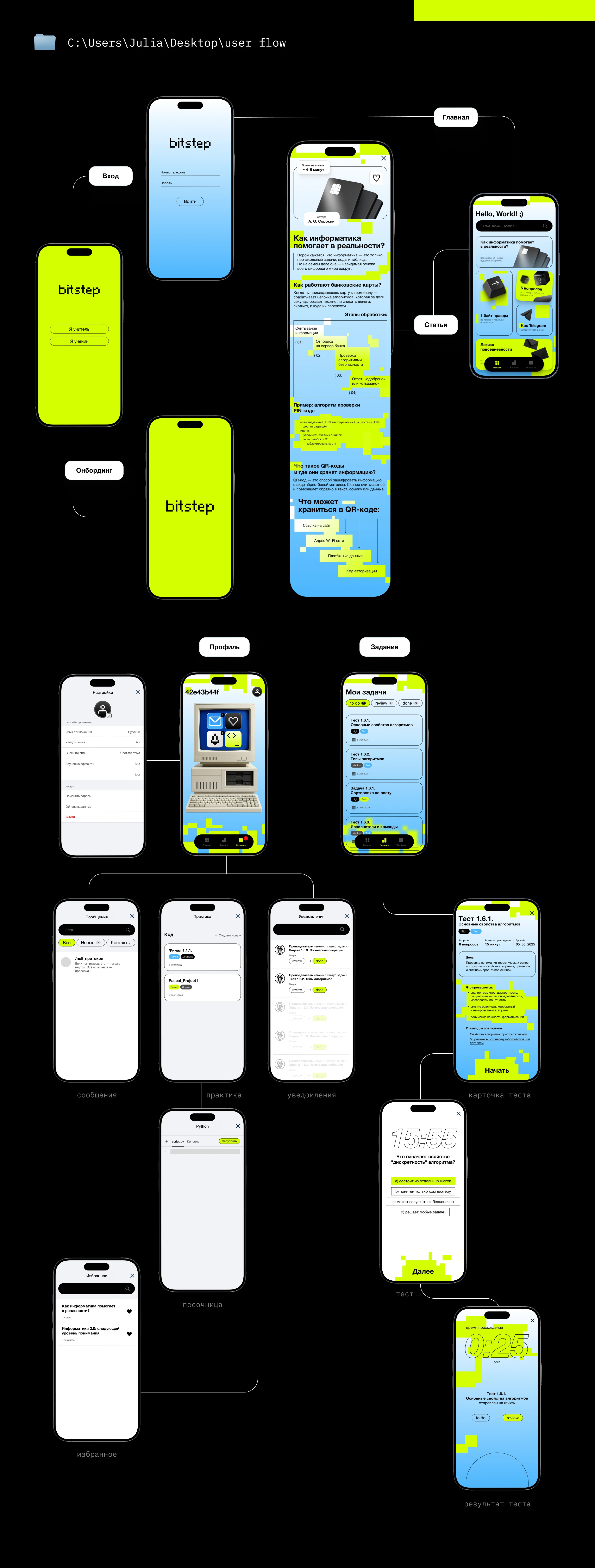 textbook + mobile app информатика — Изображение №8 — Интерфейсы, Графика на Dprofile