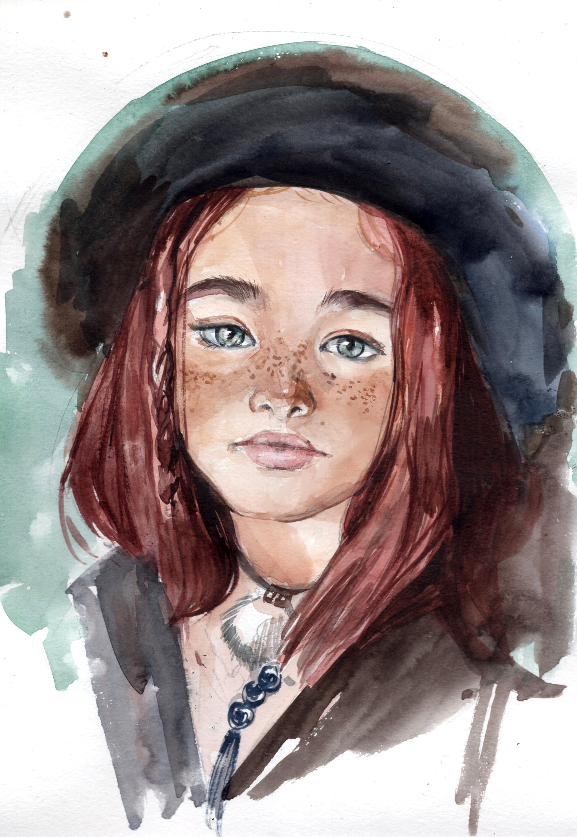 Акварельный портрет — Изображение №1 — Иллюстрация, Графика на Dprofile