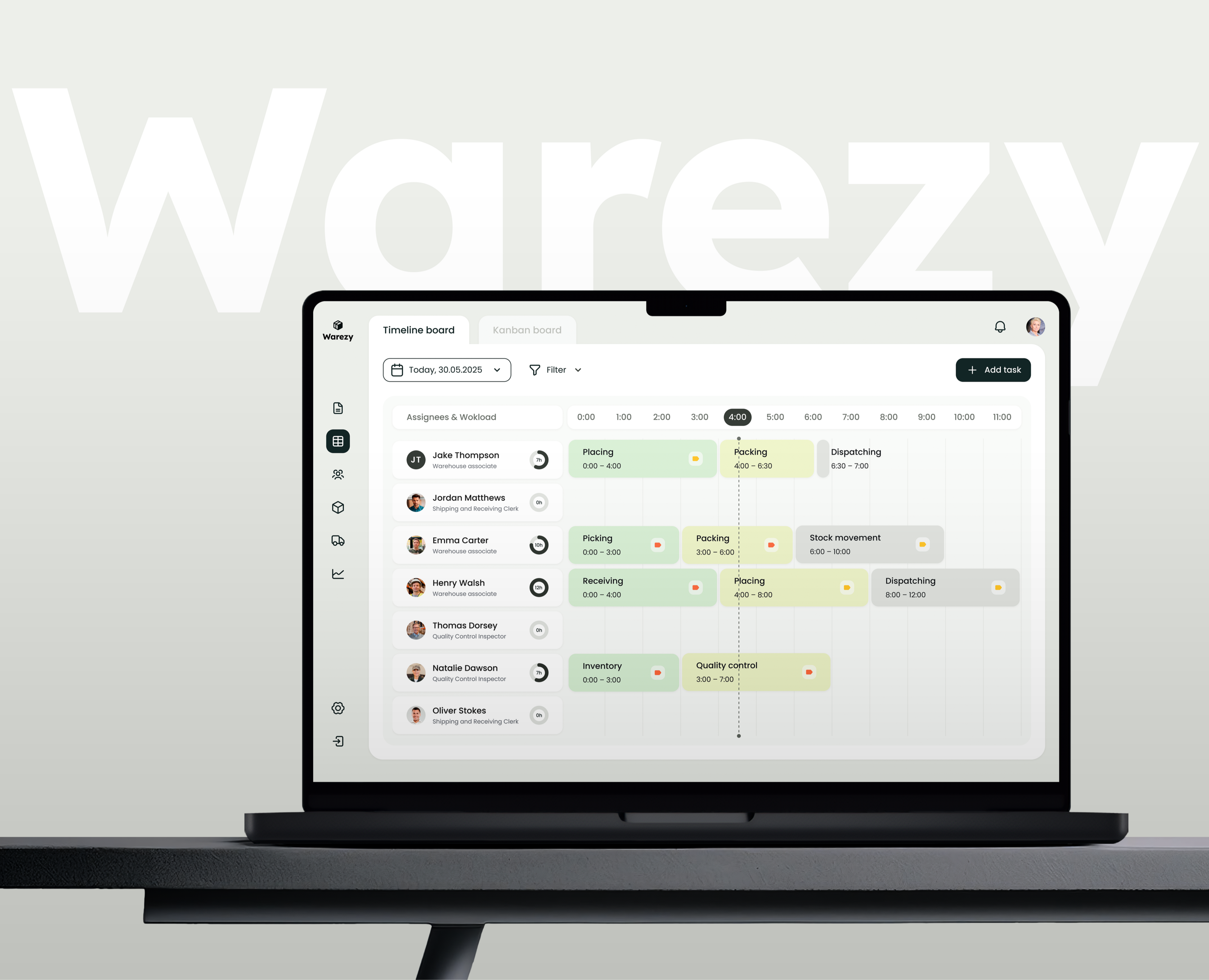 Warezy | UX/UI for WMS | Task management — Интерфейсы на Dprofile