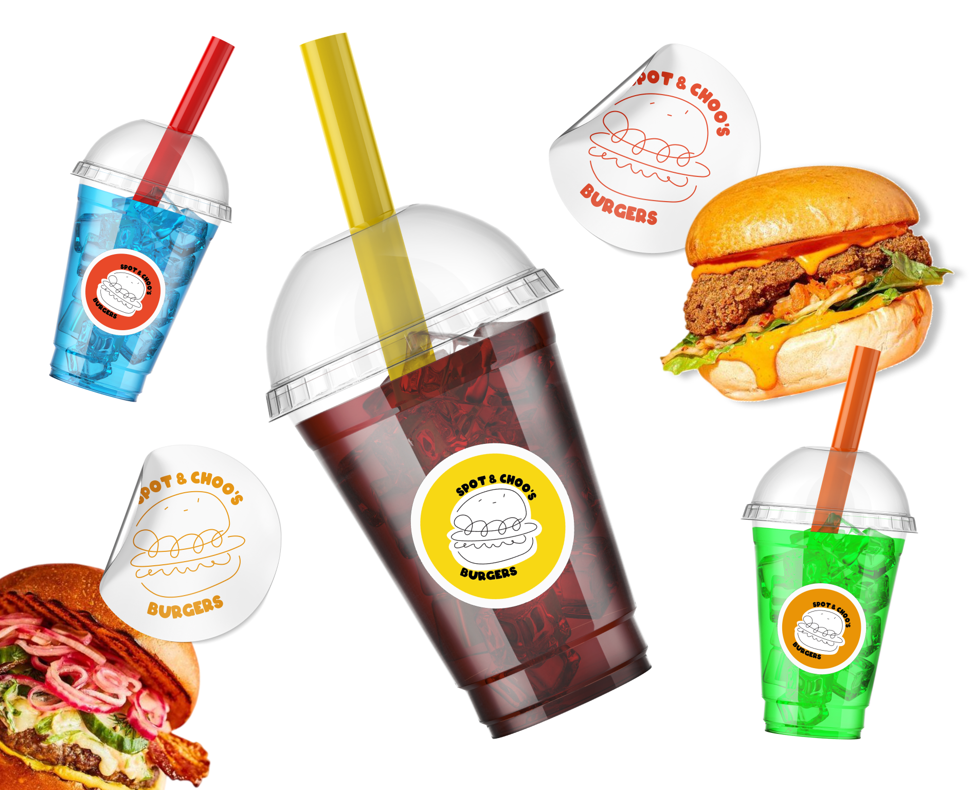 Фирменный стиль "Spot & Choo's" (fast food) — Брендинг на Dprofile