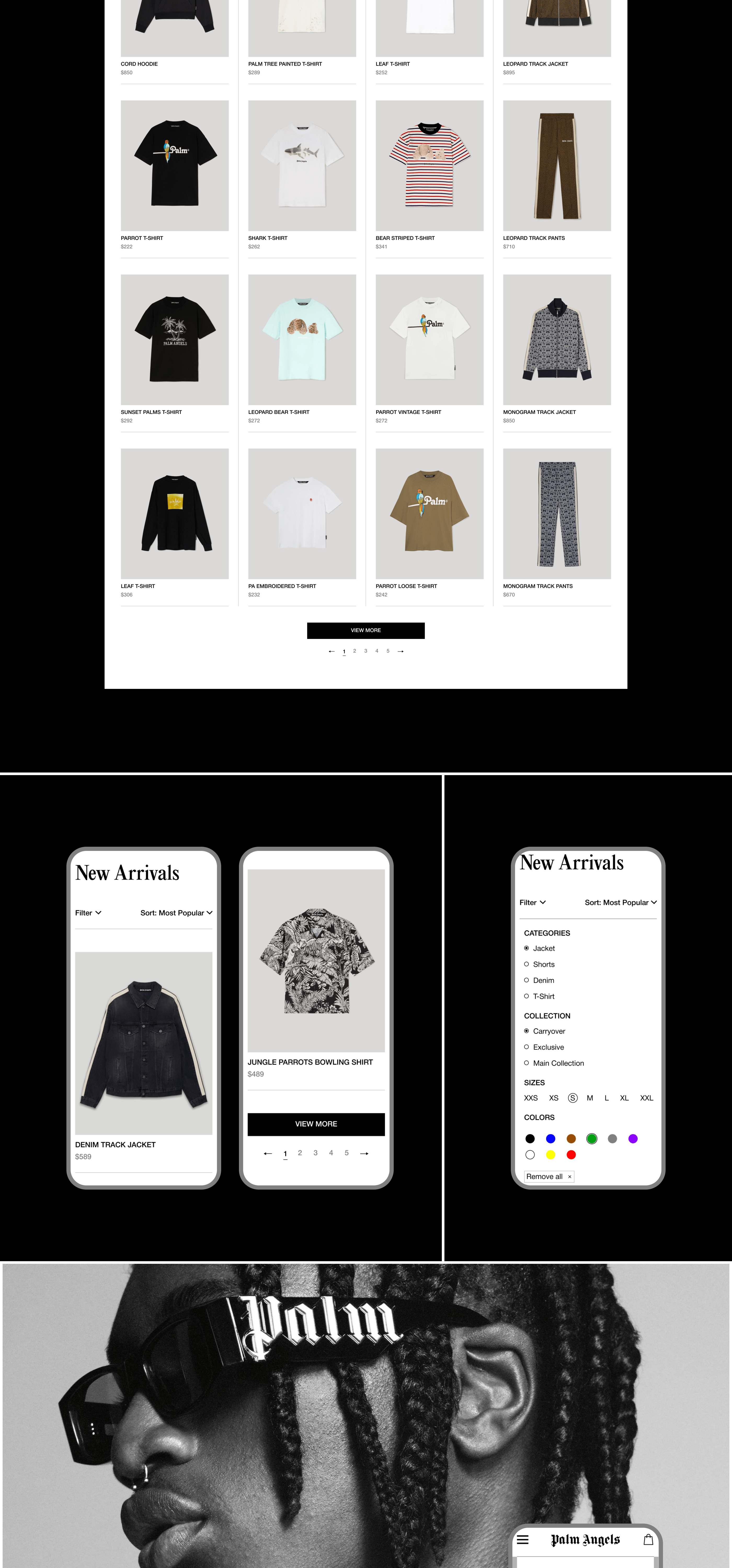 Palm Angels| E-commerce redesign — Изображение №4 — Интерфейсы на Dprofile