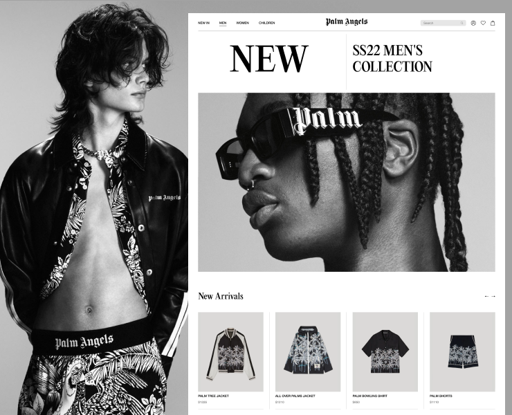 Palm Angels| E-commerce redesign — Интерфейсы на Dprofile