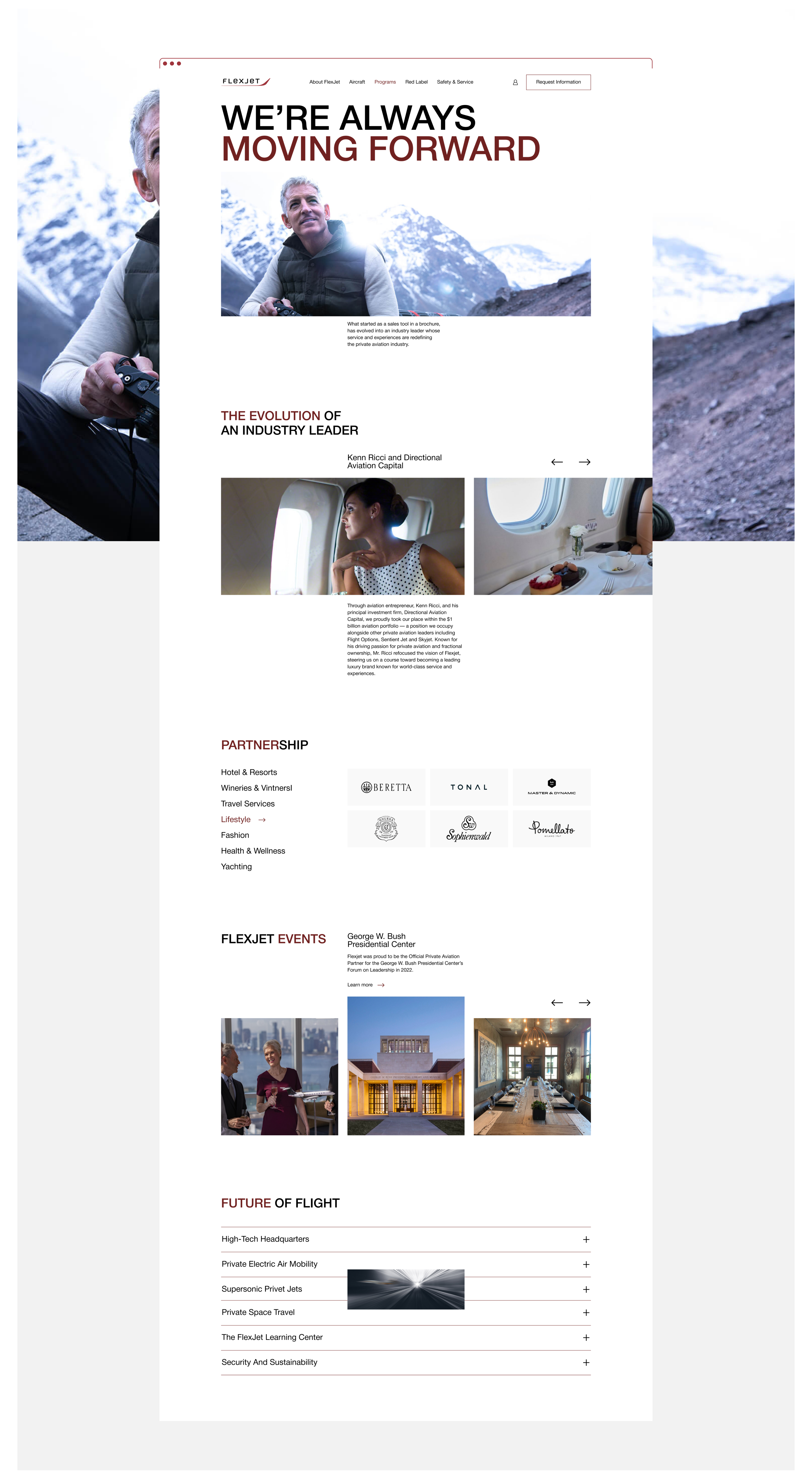 Flexjet| Corporate website redesign — Изображение №7 — Интерфейсы, Анимация на Dprofile