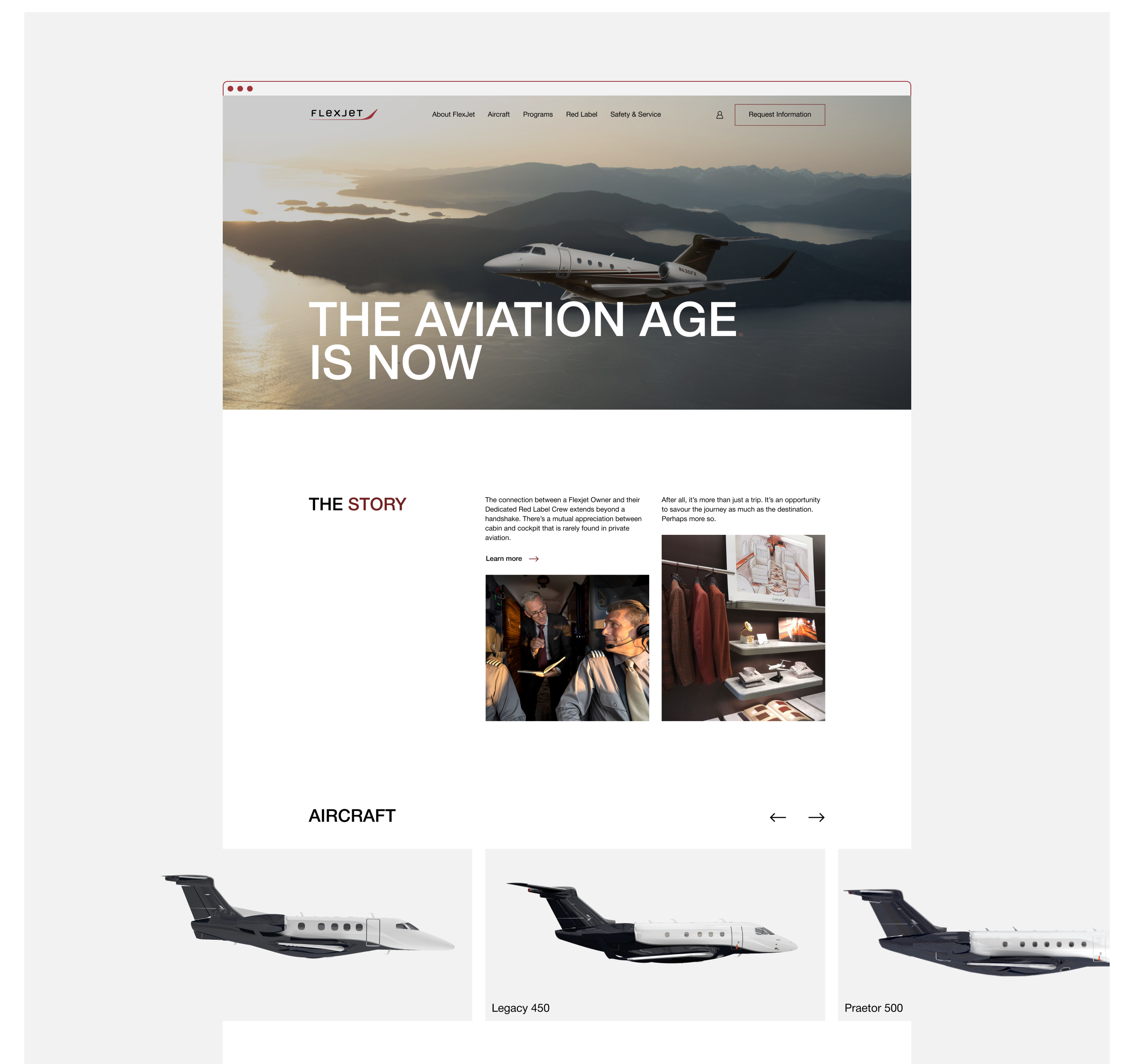 Flexjet| Corporate website redesign — Изображение №2 — Интерфейсы, Анимация на Dprofile