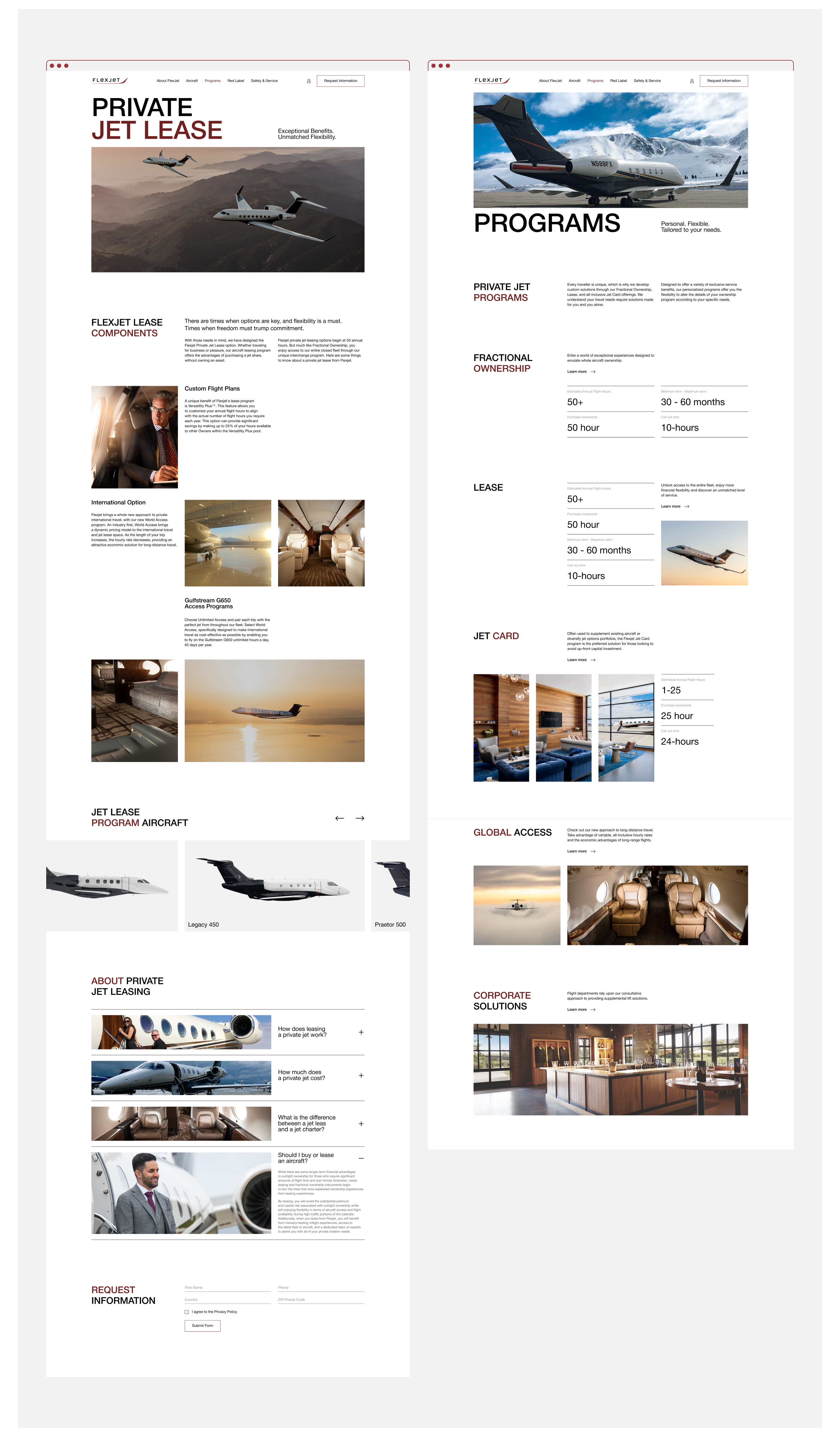 Flexjet| Corporate website redesign — Изображение №5 — Интерфейсы, Анимация на Dprofile