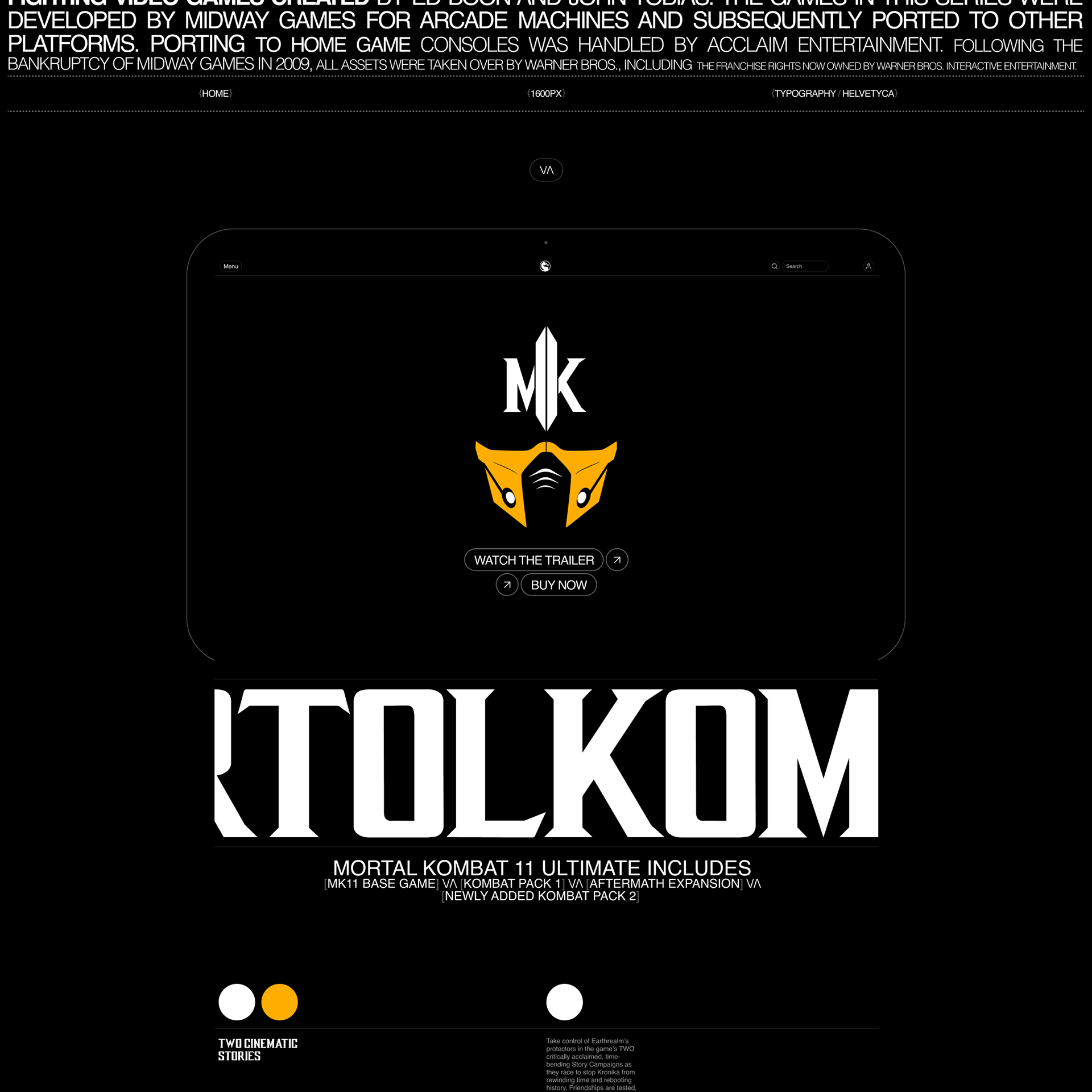 MORTAL KOMBAT — Изображение №2 — Интерфейсы, Графика на Dprofile