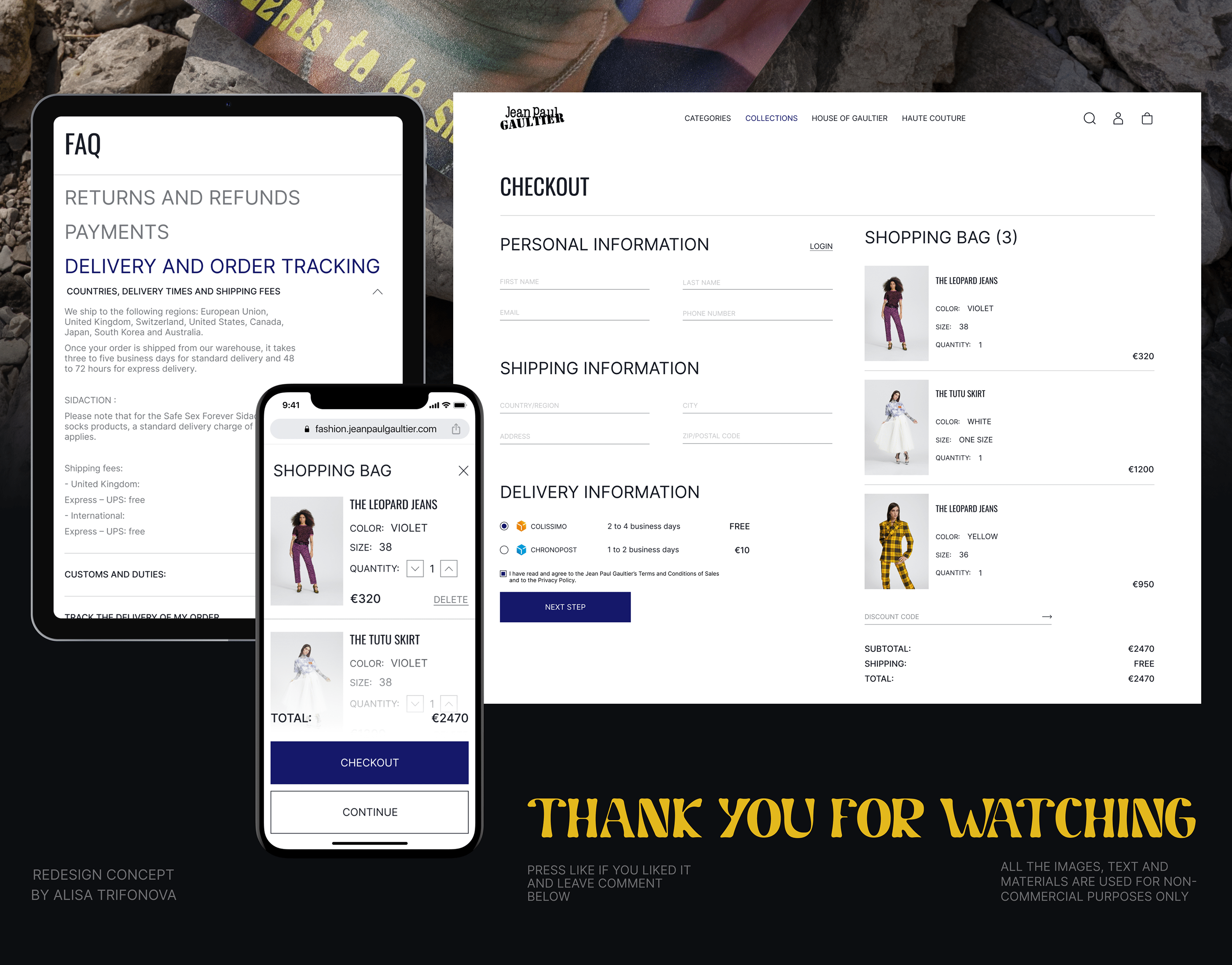 JEAN PAUL GAULTIER | E-commerce RedesignRedesign — Изображение №15 — Интерфейсы на Dprofile