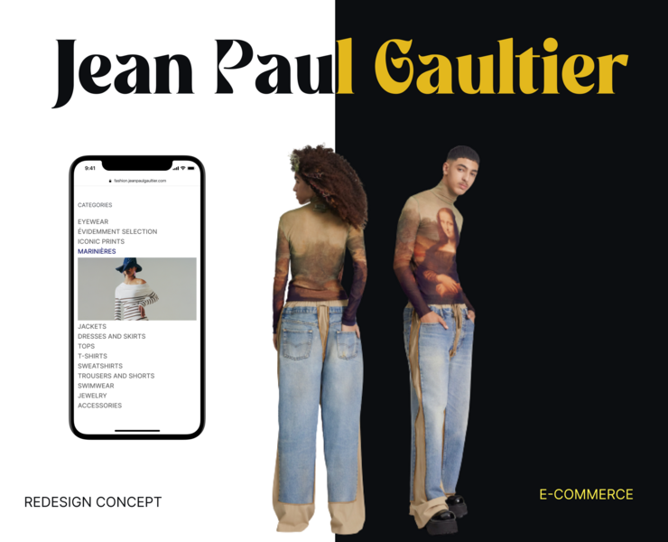 JEAN PAUL GAULTIER | E-commerce RedesignRedesign — Интерфейсы на Dprofile