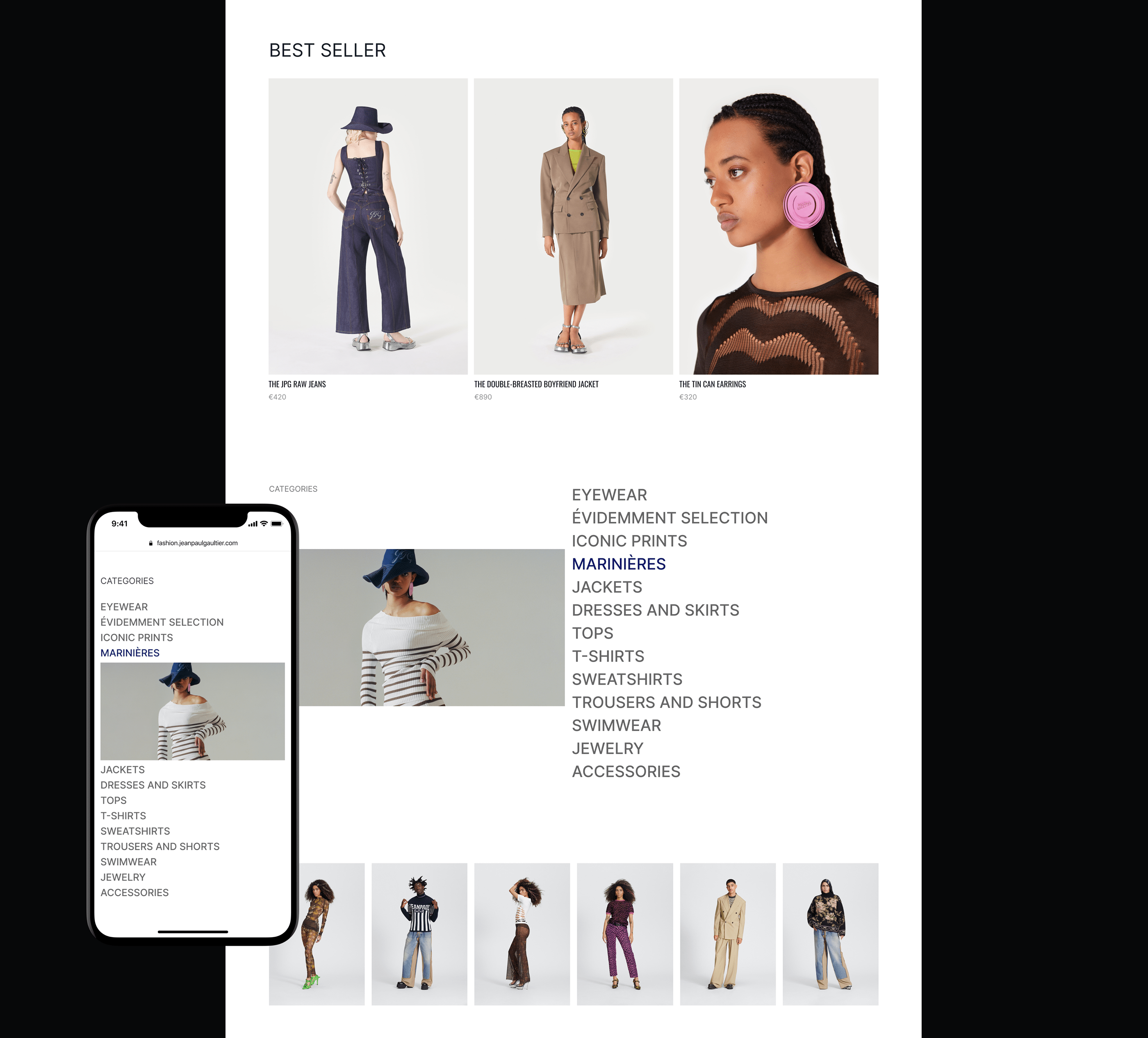 JEAN PAUL GAULTIER | E-commerce RedesignRedesign — Изображение №5 — Интерфейсы на Dprofile
