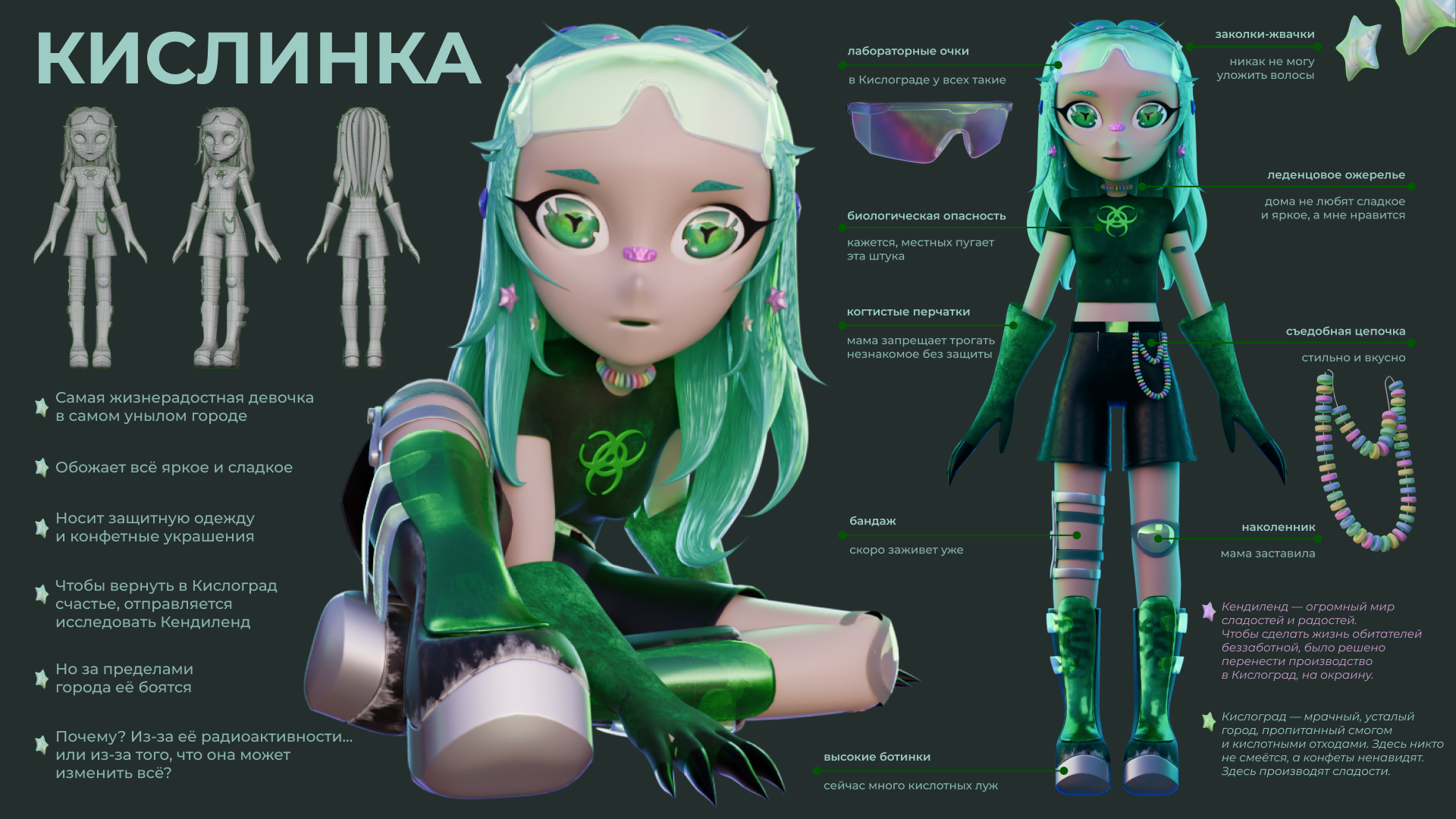 КИСЛИНКА | 3D ПЕРСОНАЖ — Изображение №16 — Иллюстрация на Dprofile