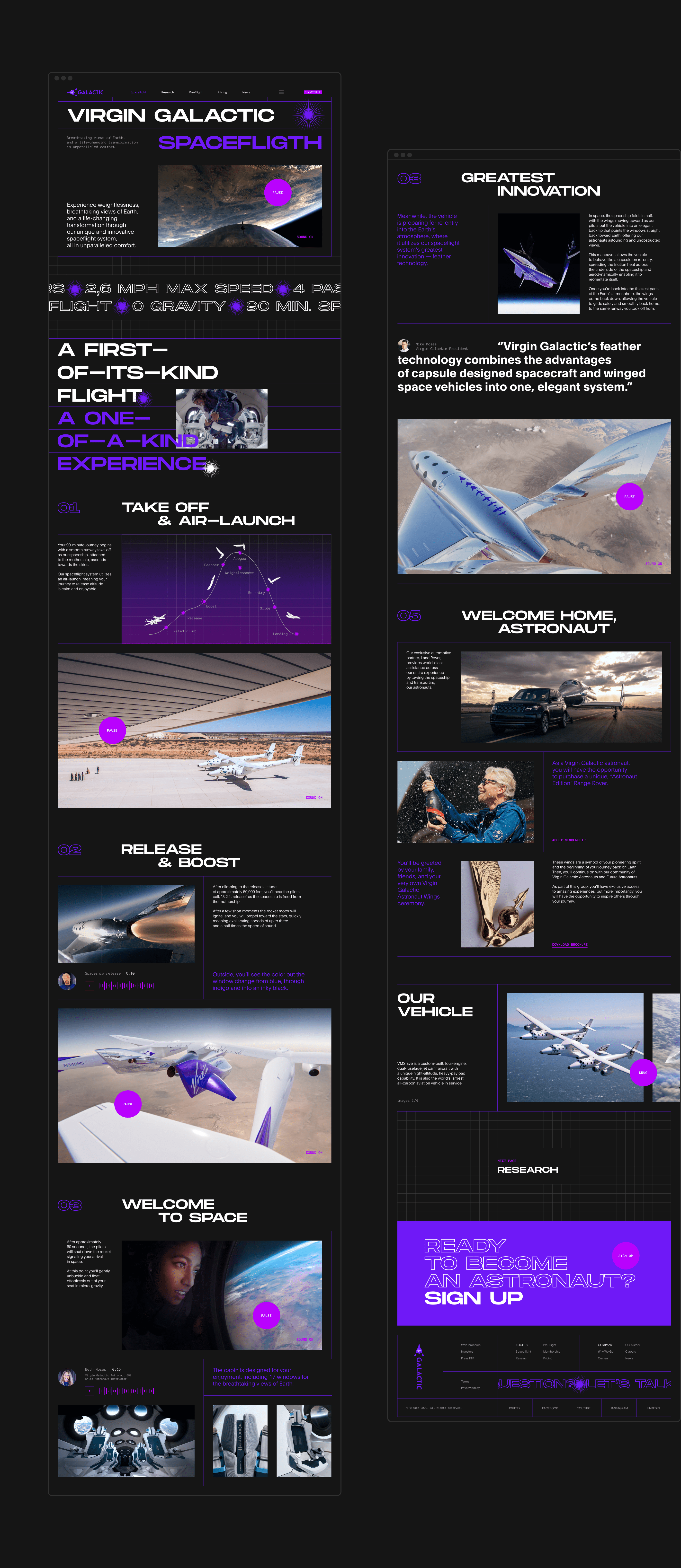Virgin Galactic | Corporate website redesign — Изображение №2 — Интерфейсы на Dprofile