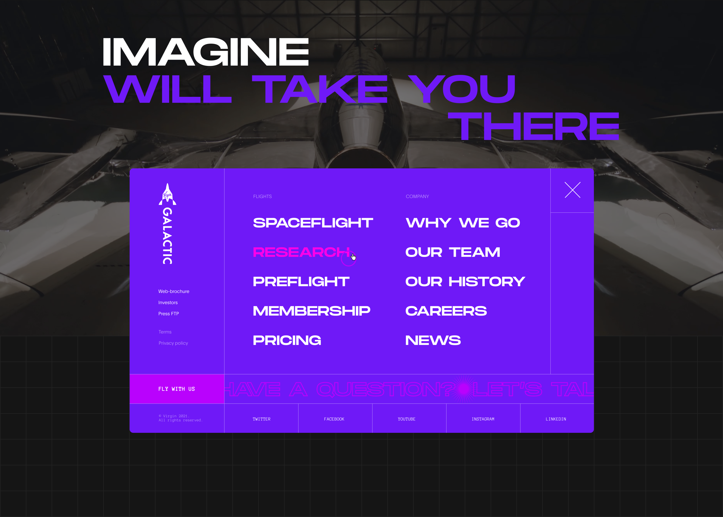Virgin Galactic | Corporate website redesign — Изображение №8 — Интерфейсы на Dprofile