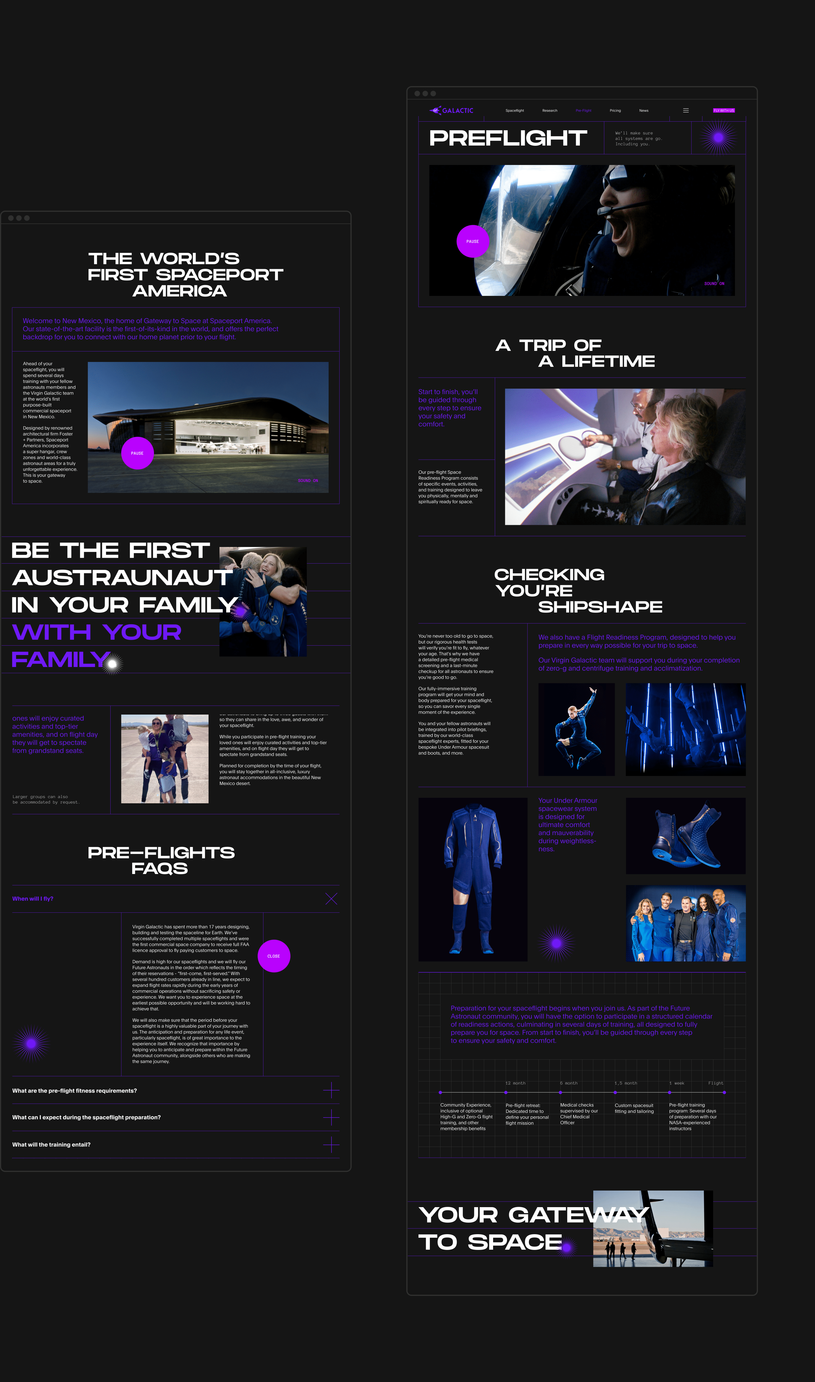 Virgin Galactic | Corporate website redesign — Изображение №7 — Интерфейсы на Dprofile