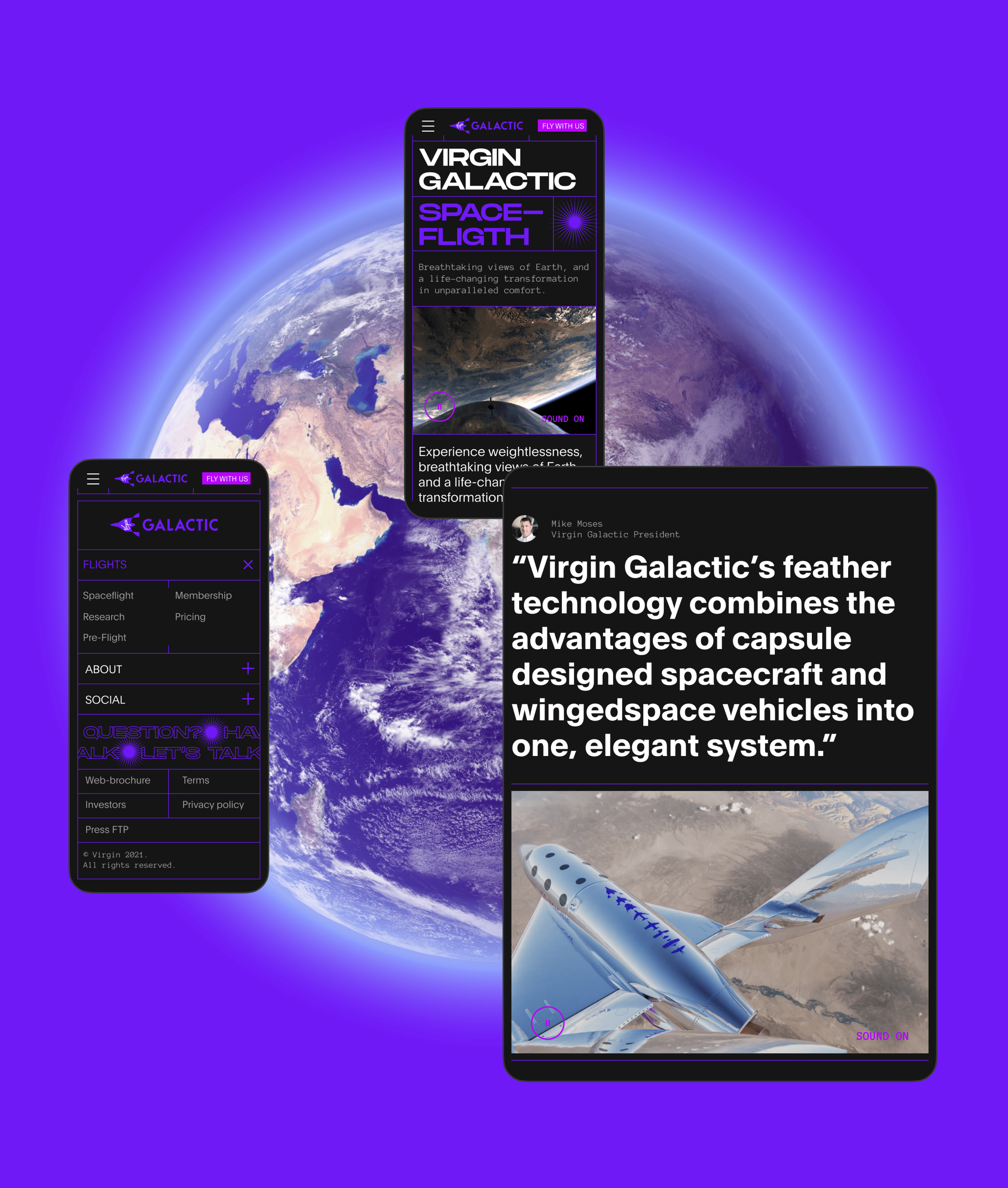 Virgin Galactic | Corporate website redesign — Изображение №5 — Интерфейсы на Dprofile