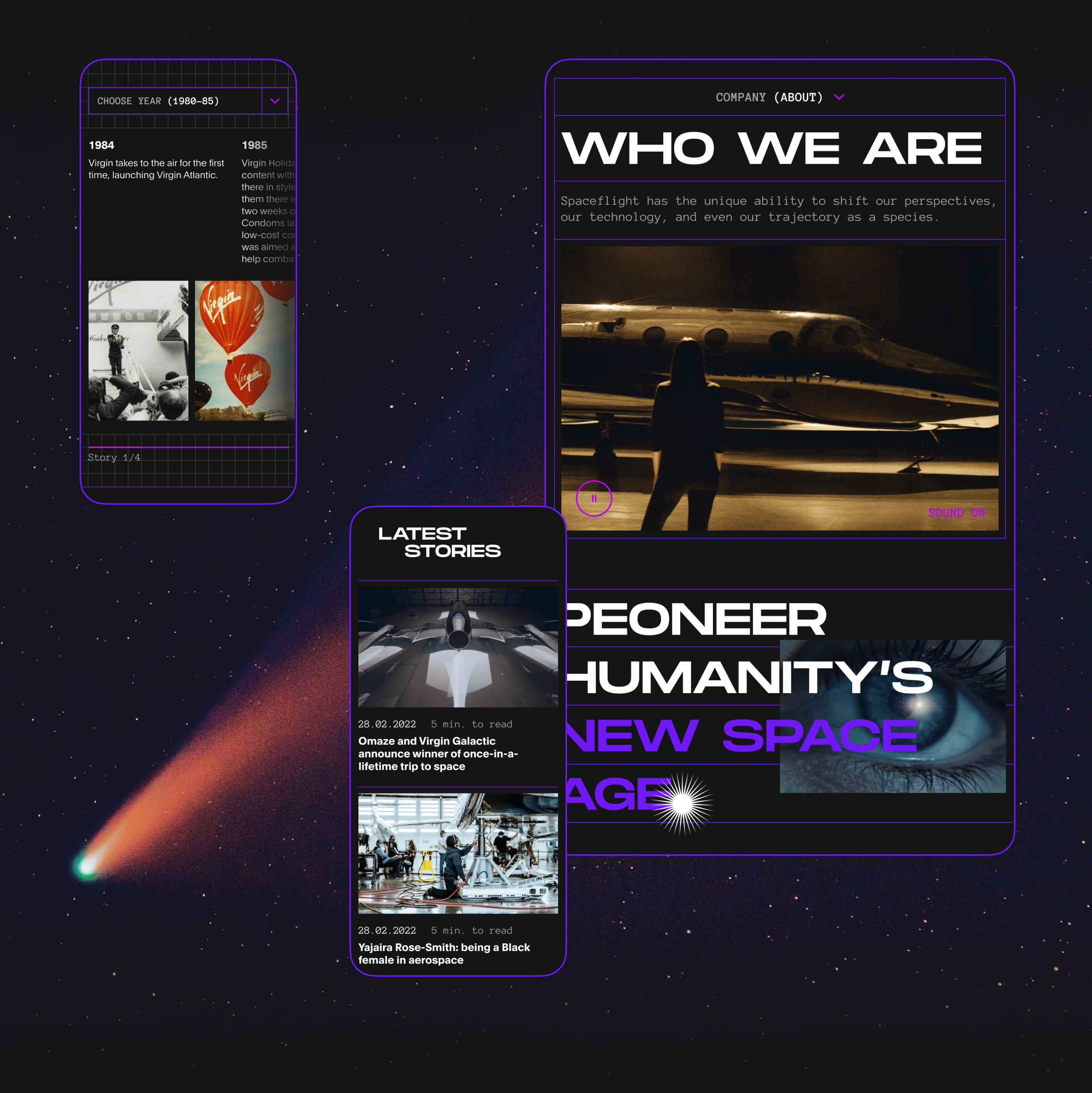 Virgin Galactic | Corporate website redesign — Изображение №11 — Интерфейсы на Dprofile