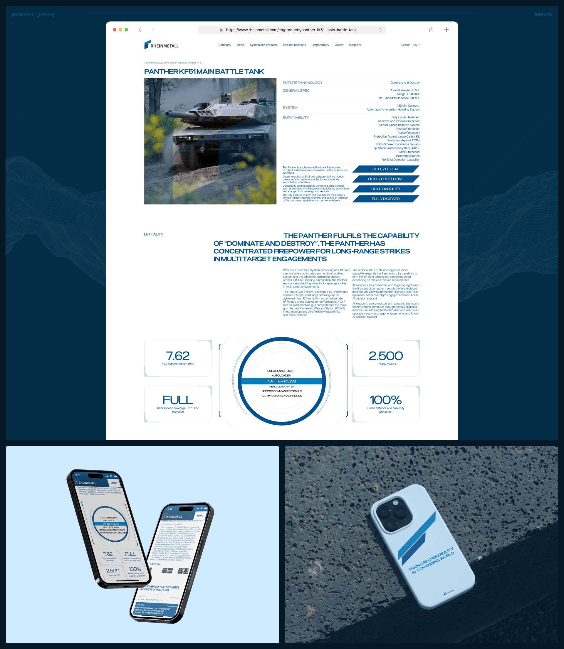 Corporate website concept Rheinmetall — Изображение №7 — Интерфейсы, Иллюстрация на Dprofile