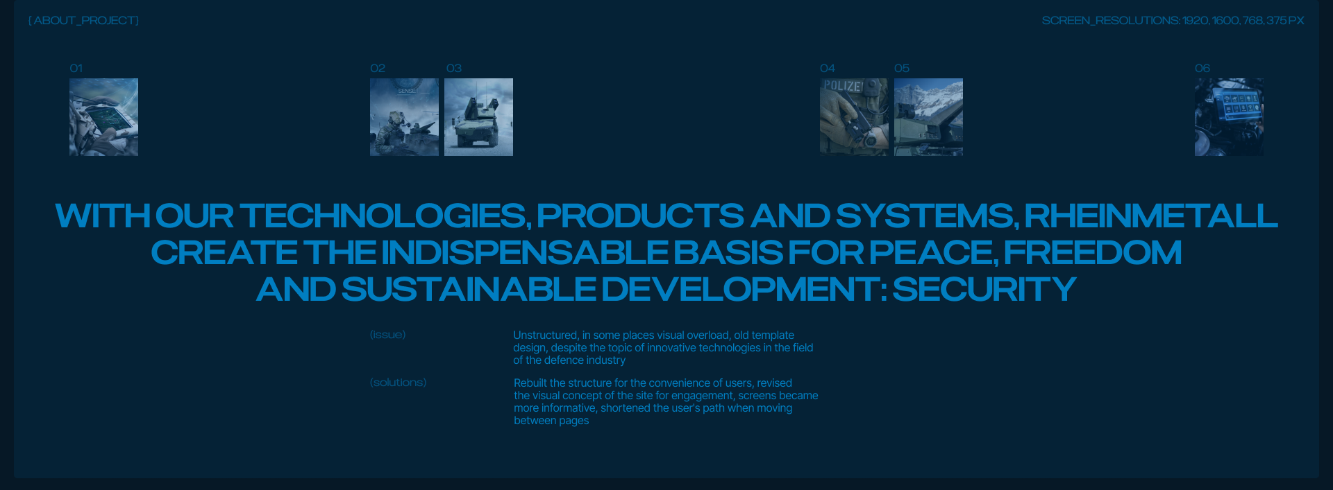 Corporate website concept Rheinmetall — Изображение №2 — Интерфейсы, Иллюстрация на Dprofile