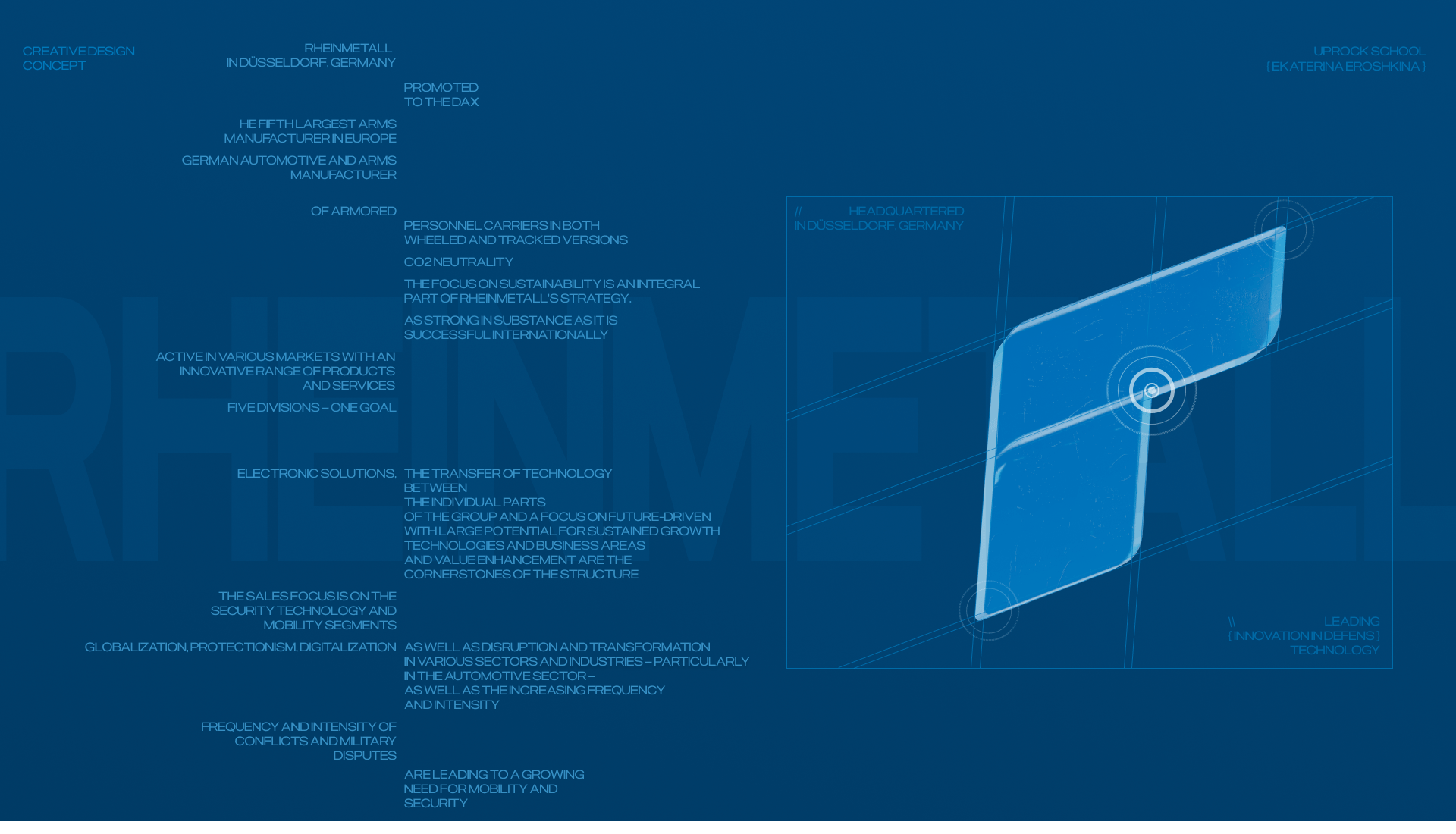 Corporate website concept Rheinmetall — Изображение №1 — Интерфейсы, Иллюстрация на Dprofile