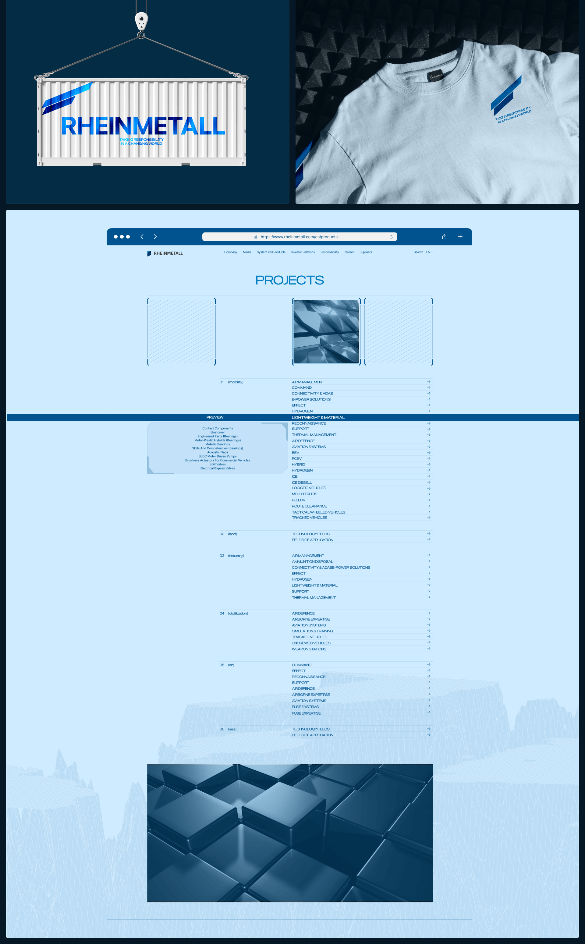 Corporate website concept Rheinmetall — Изображение №9 — Интерфейсы, Иллюстрация на Dprofile