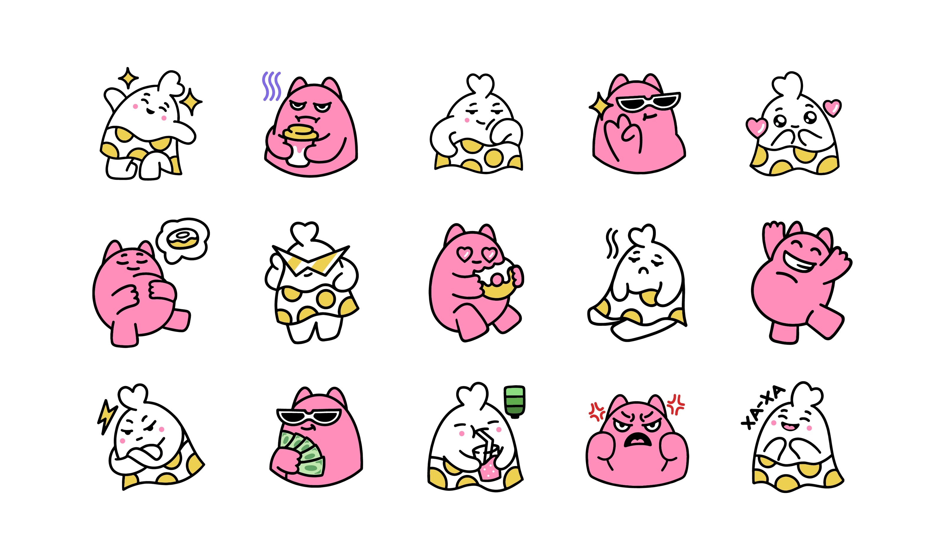 Roni Doni® | Пончики и кофеек — Изображение №2 — Брендинг, Иллюстрация на Dprofile