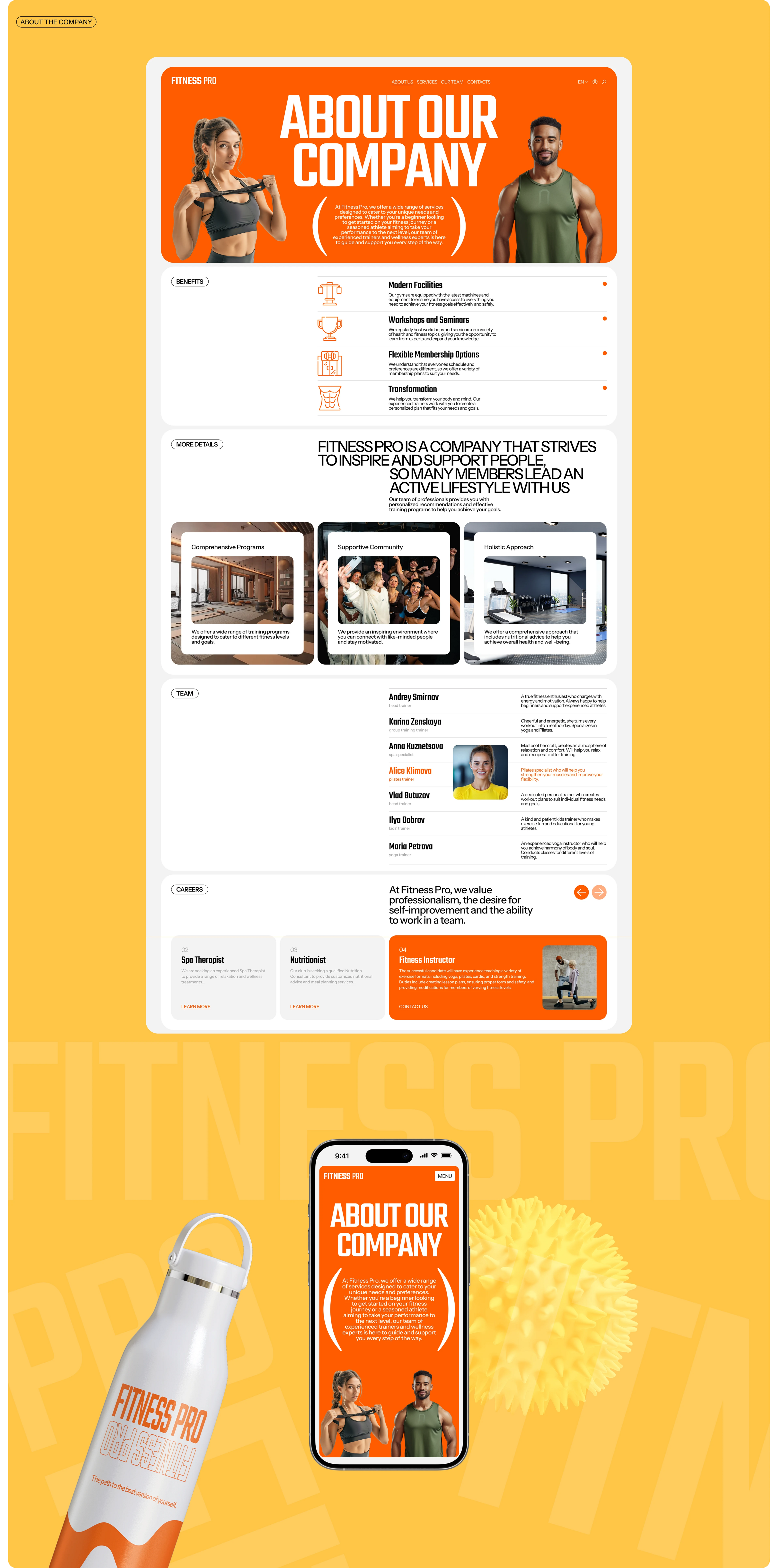 Fitness Pro [Corporate website] — Изображение №11 — Интерфейсы на Dprofile