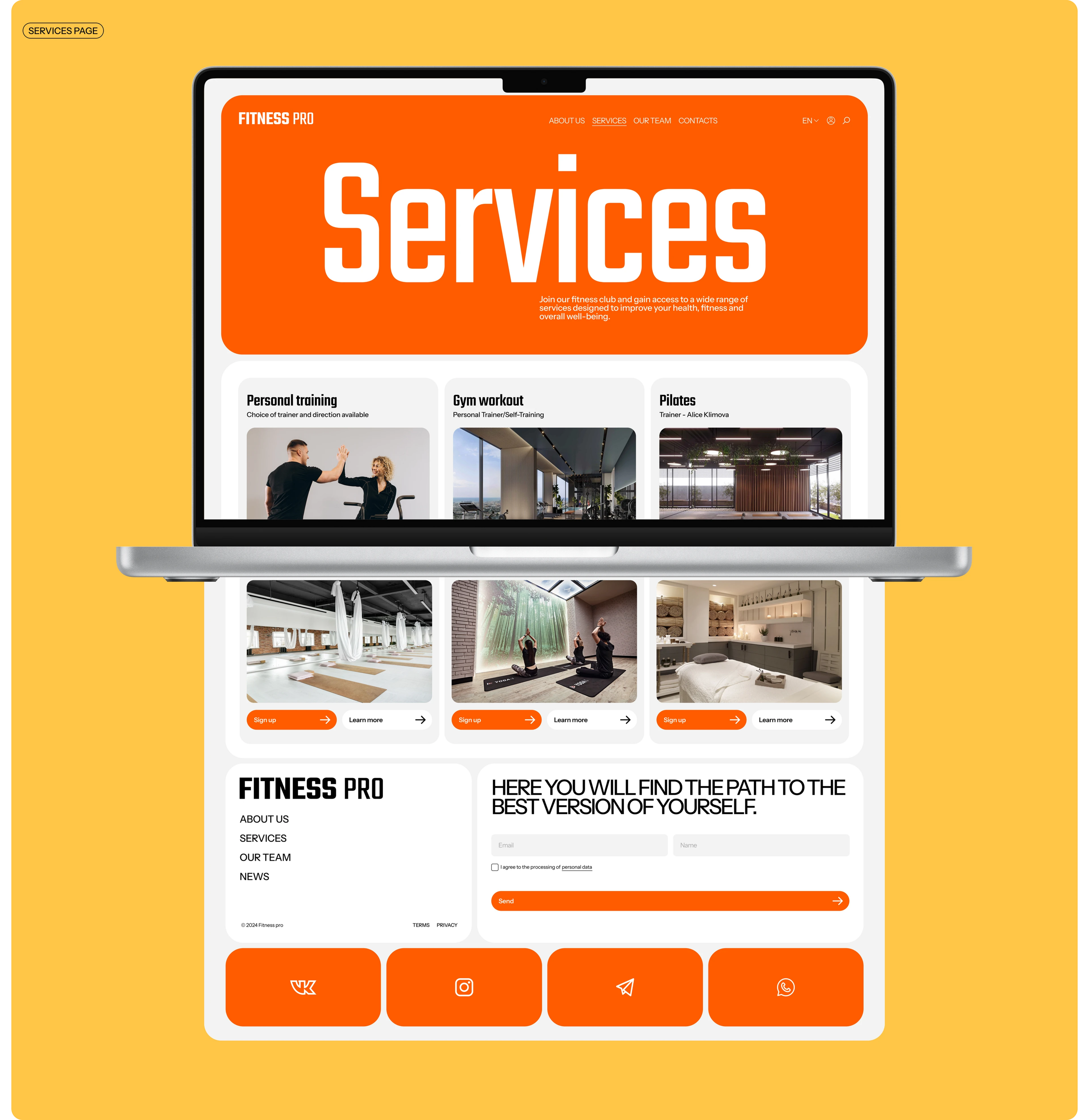 Fitness Pro [Corporate website] — Изображение №7 — Интерфейсы на Dprofile