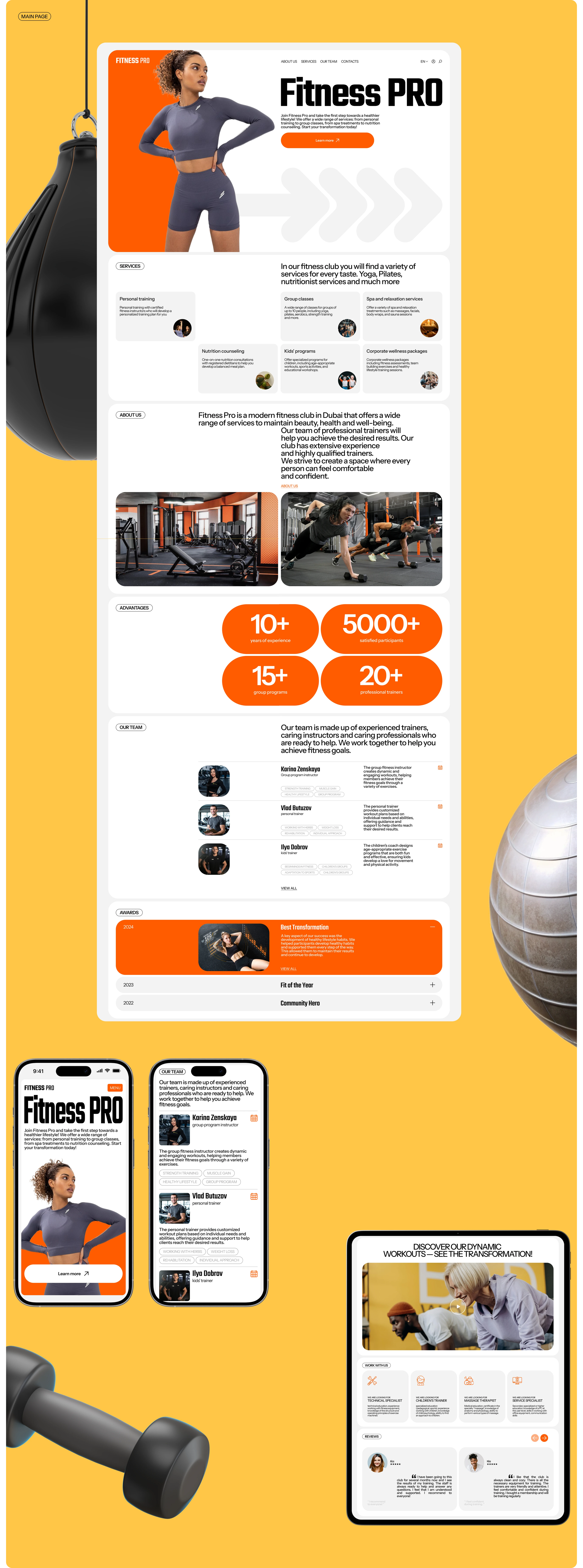 Fitness Pro [Corporate website] — Изображение №4 — Интерфейсы на Dprofile