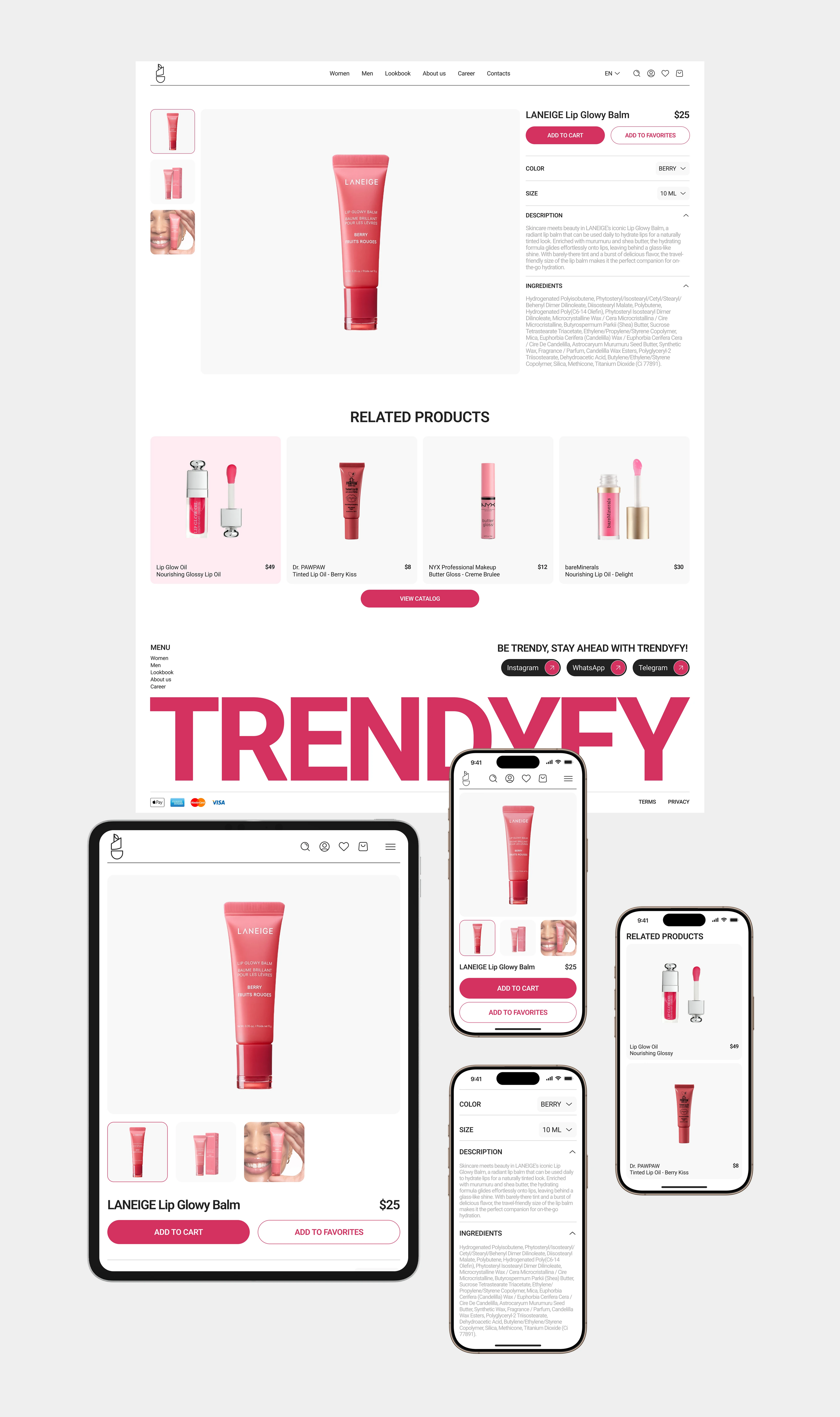Online store "TRENDYFY" — Изображение №6 — Интерфейсы на Dprofile