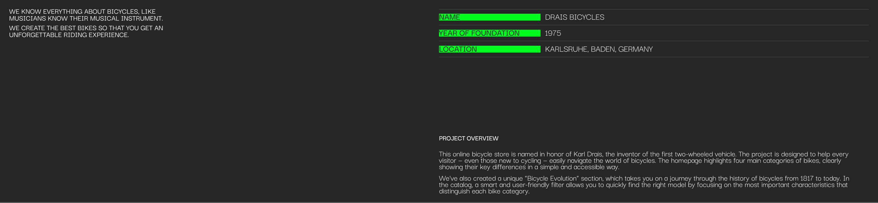 Drais Bicycles — Изображение №2 — Интерфейсы, Брендинг на Dprofile