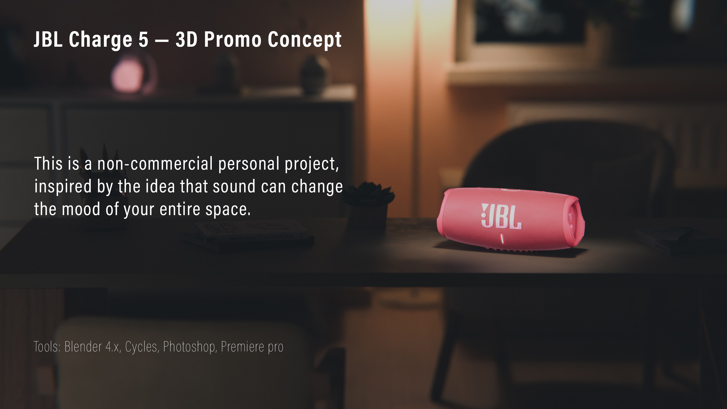 JBL charge 5. Промо-ролик. Визуализация колонки — Изображение №1 — Интерфейсы, Анимация на Dprofile