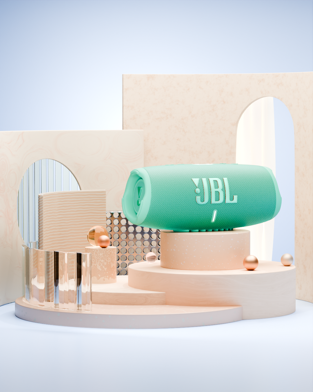 3D-визуализация и модель колонки JBL charge 5 — Изображение №6 — Интерфейсы, Иллюстрация на Dprofile