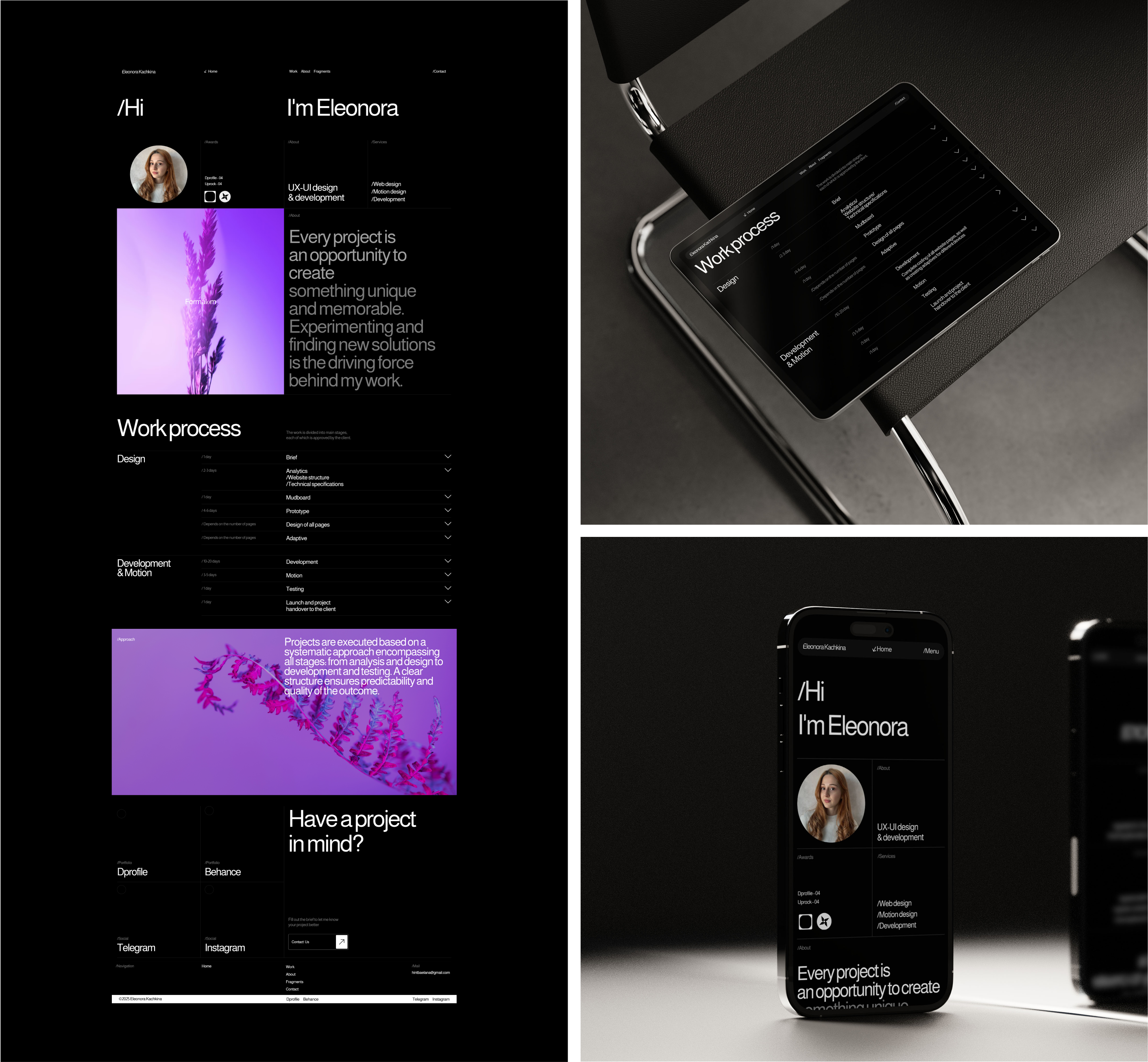 Eleonora Kachkina - Personal Portfolio — Изображение №9 — Интерфейсы на Dprofile