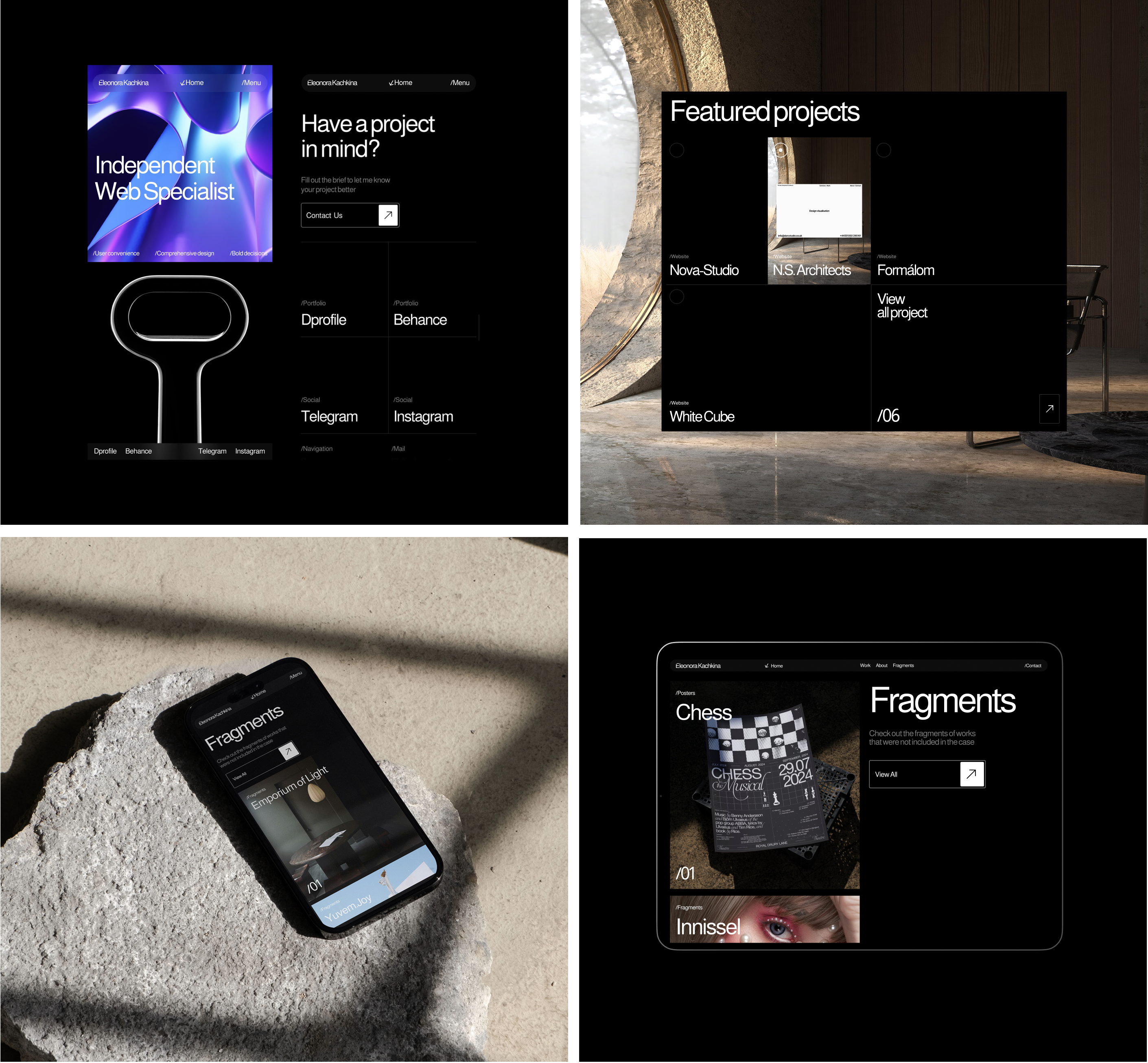Eleonora Kachkina - Personal Portfolio — Изображение №2 — Интерфейсы на Dprofile