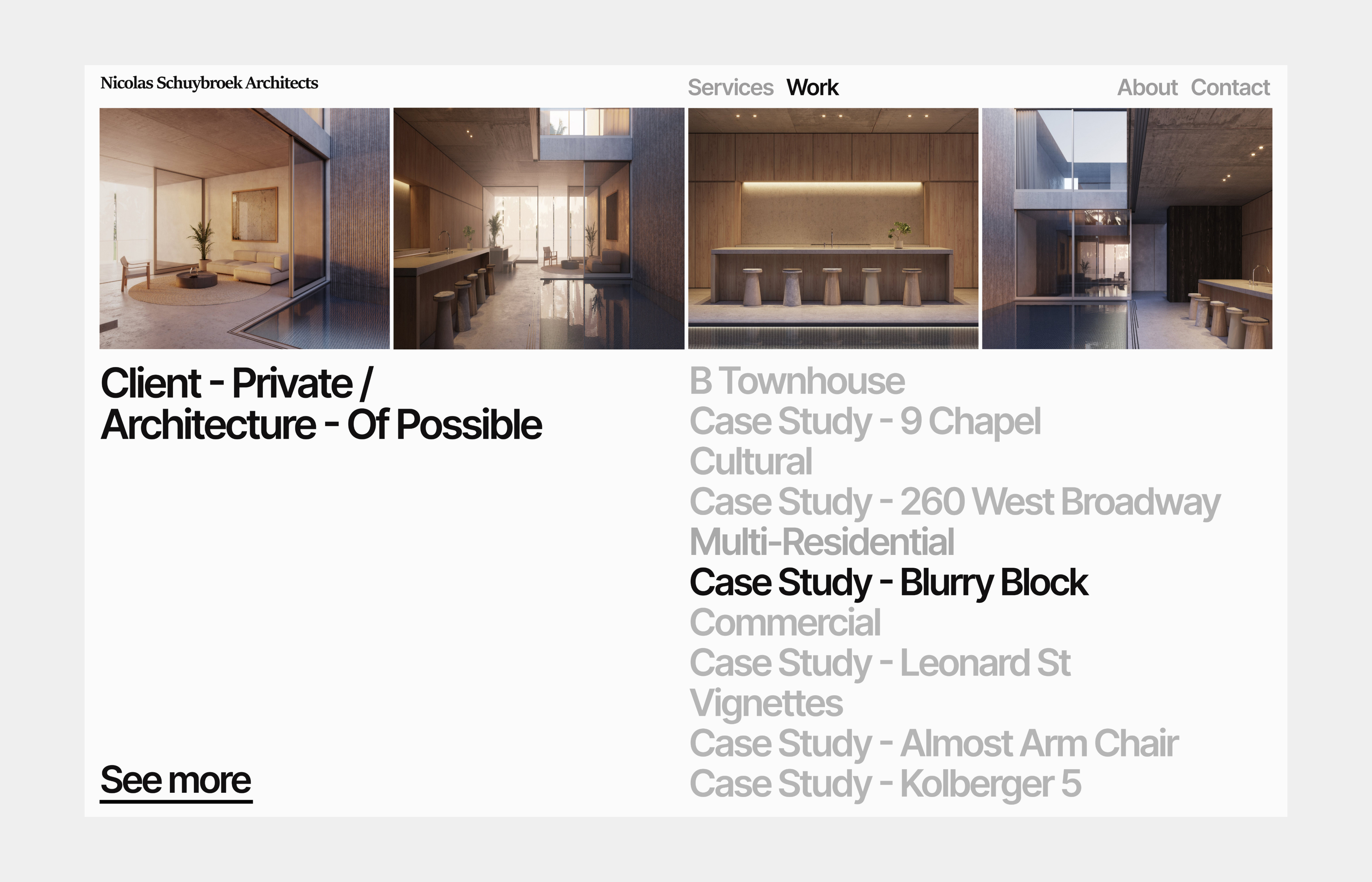 Nicolas Schuybroek Architects — Изображение №4 — Интерфейсы на Dprofile