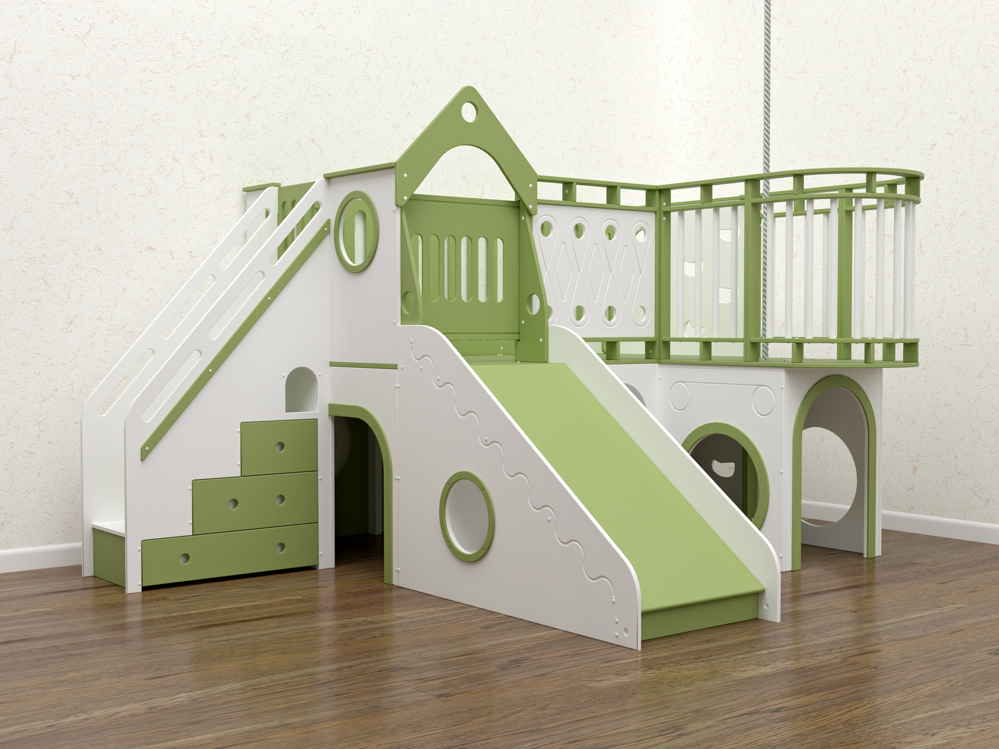 Игровой комплекс-кровать. — Изображение №1 — 3D на Dprofile