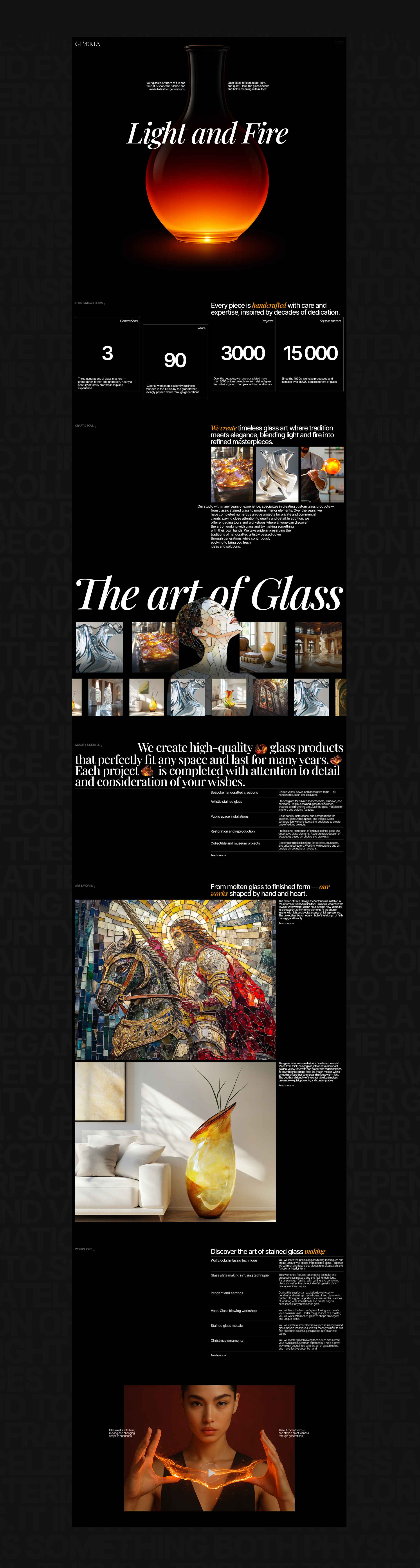 Glaeria: glass studio. — Изображение №2 — Интерфейсы, Анимация на Dprofile