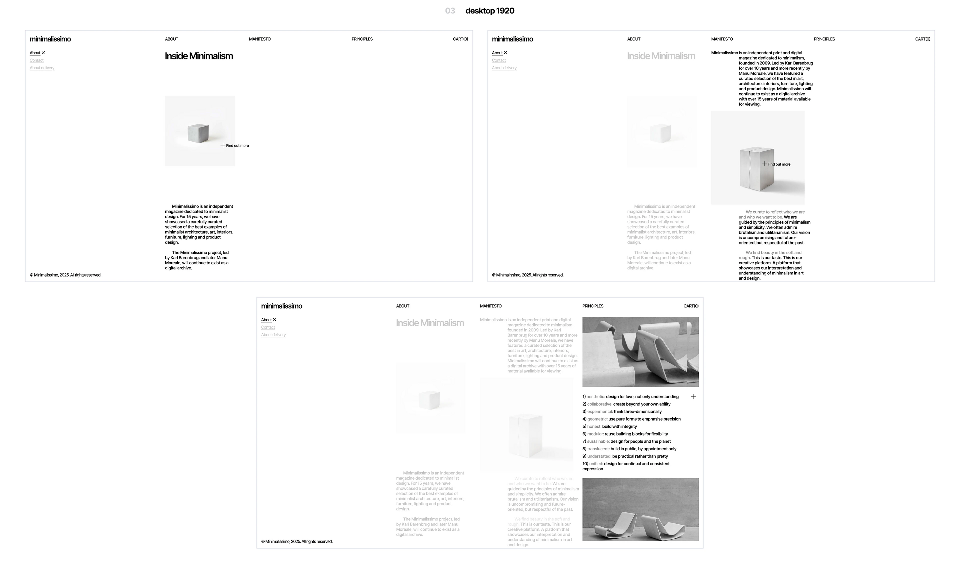 minimalissimo — Изображение №8 — Интерфейсы, Анимация на Dprofile