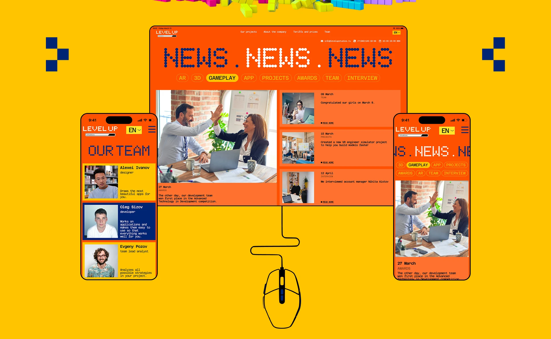 Level Up Studios | corporate website — Изображение №9 — Интерфейсы на Dprofile