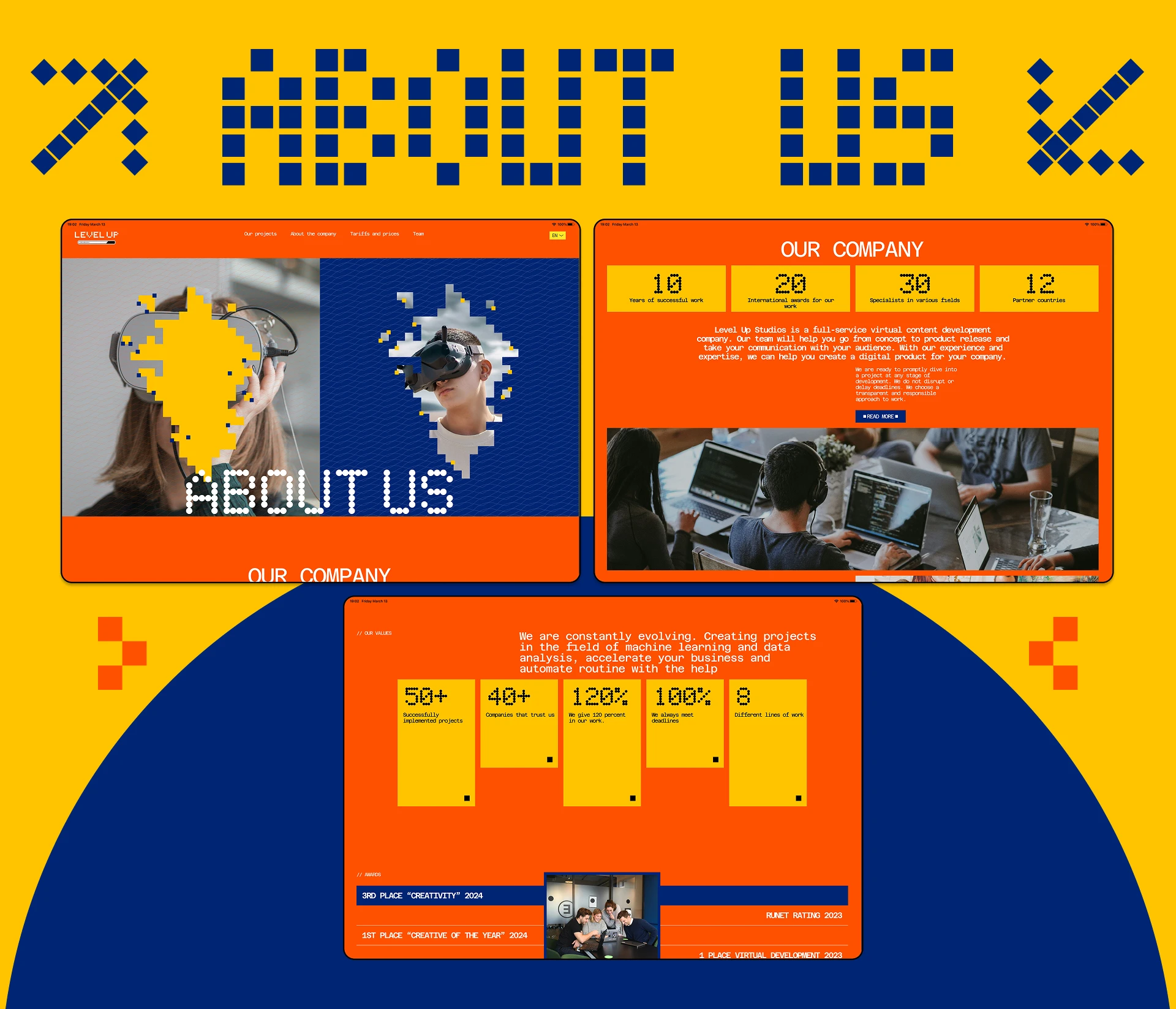 Level Up Studios | corporate website — Изображение №11 — Интерфейсы на Dprofile