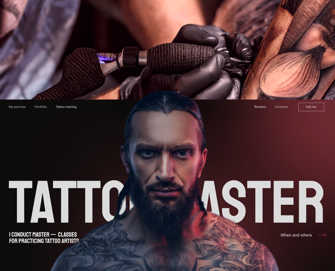 Landing page for tattoo-master — Интерфейсы на Dprofile