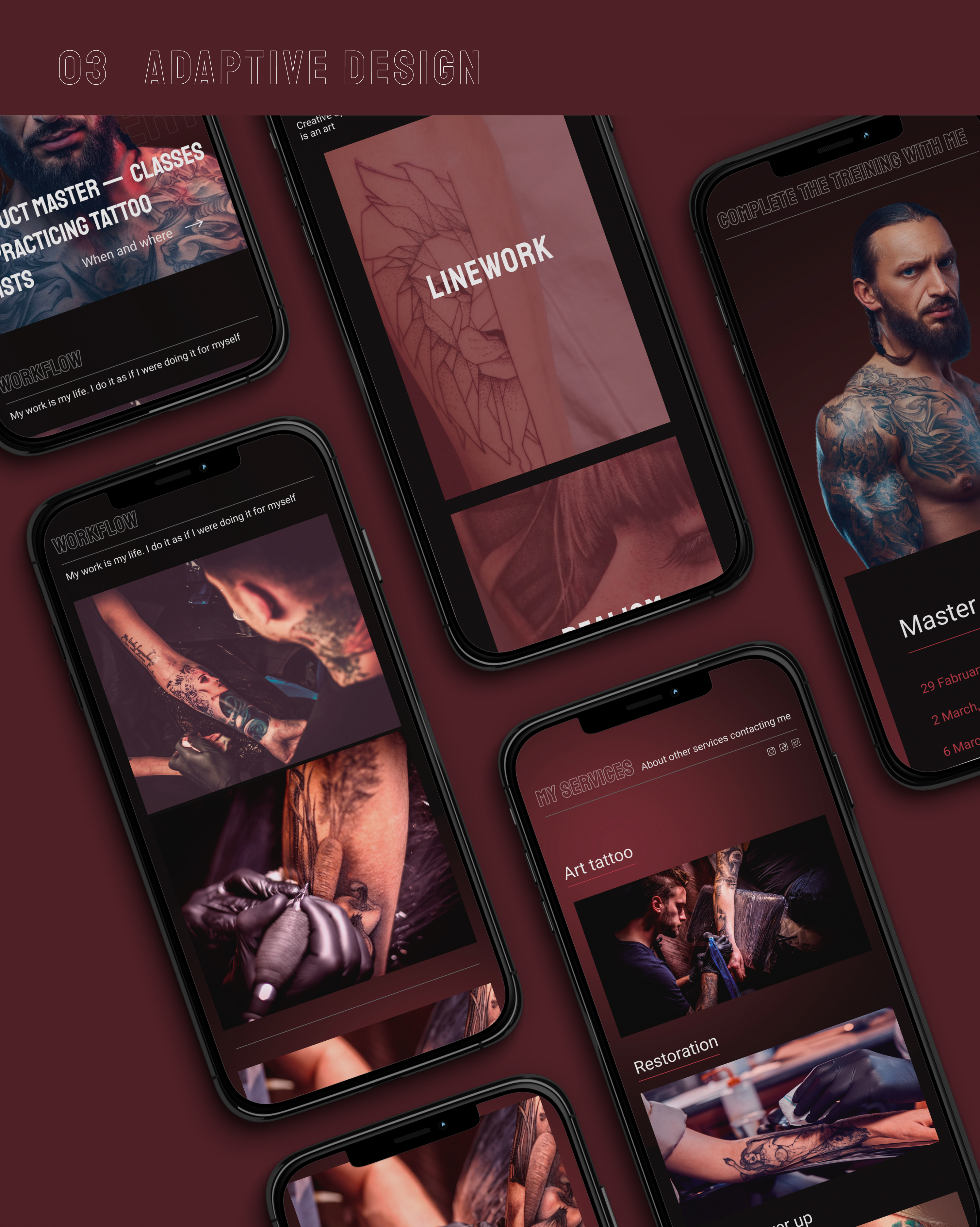 Landing page for tattoo-master — Изображение №4 — Интерфейсы на Dprofile