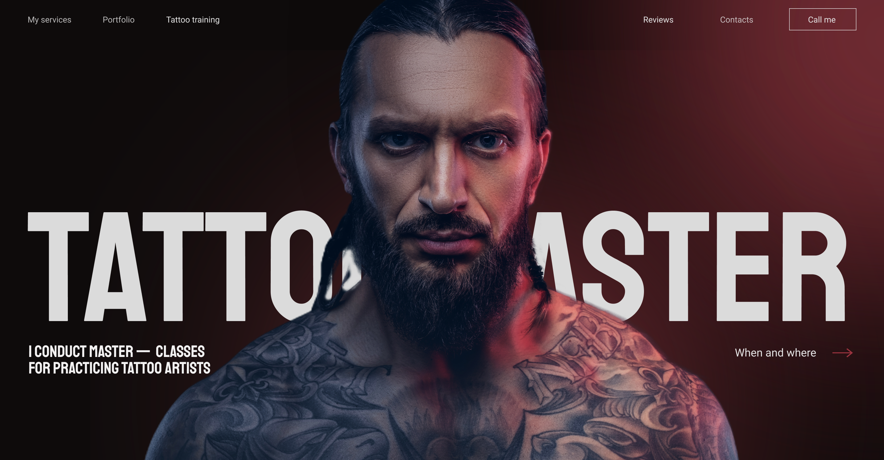 Landing page for tattoo-master — Изображение №1 — Интерфейсы на Dprofile