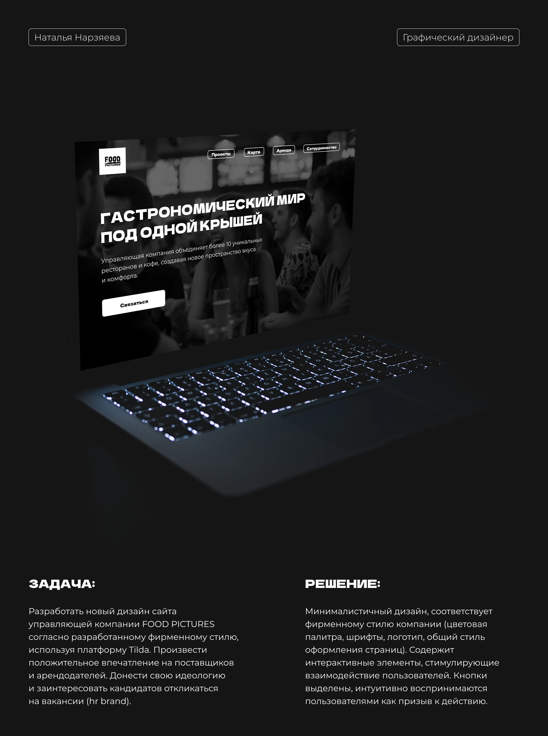 Редизайн сайта FOOD PICTURES — Изображение №1 — Интерфейсы, Брендинг на Dprofile