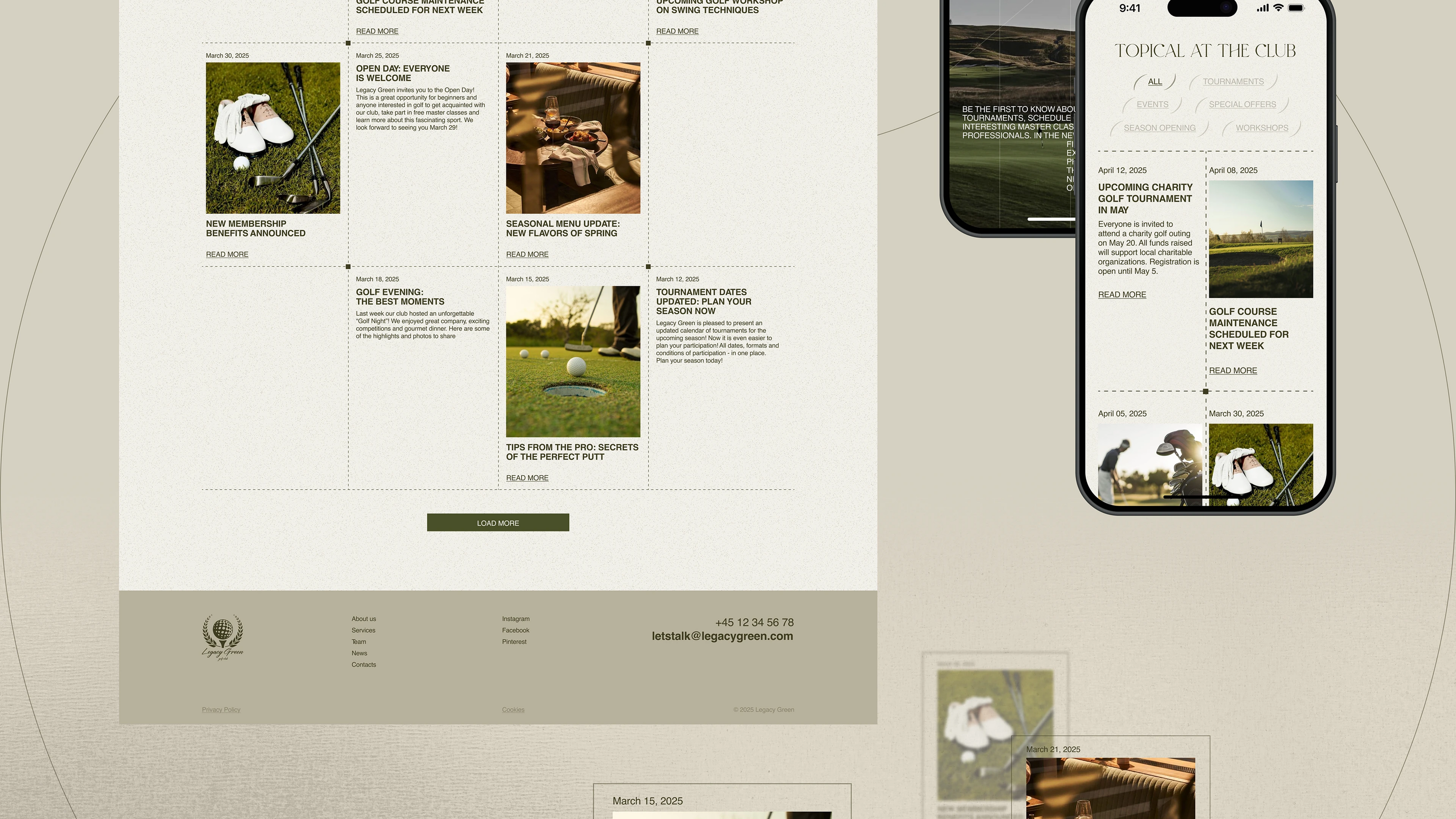 Legacy Green Golf Club | Corporate website — Изображение №27 — Интерфейсы на Dprofile
