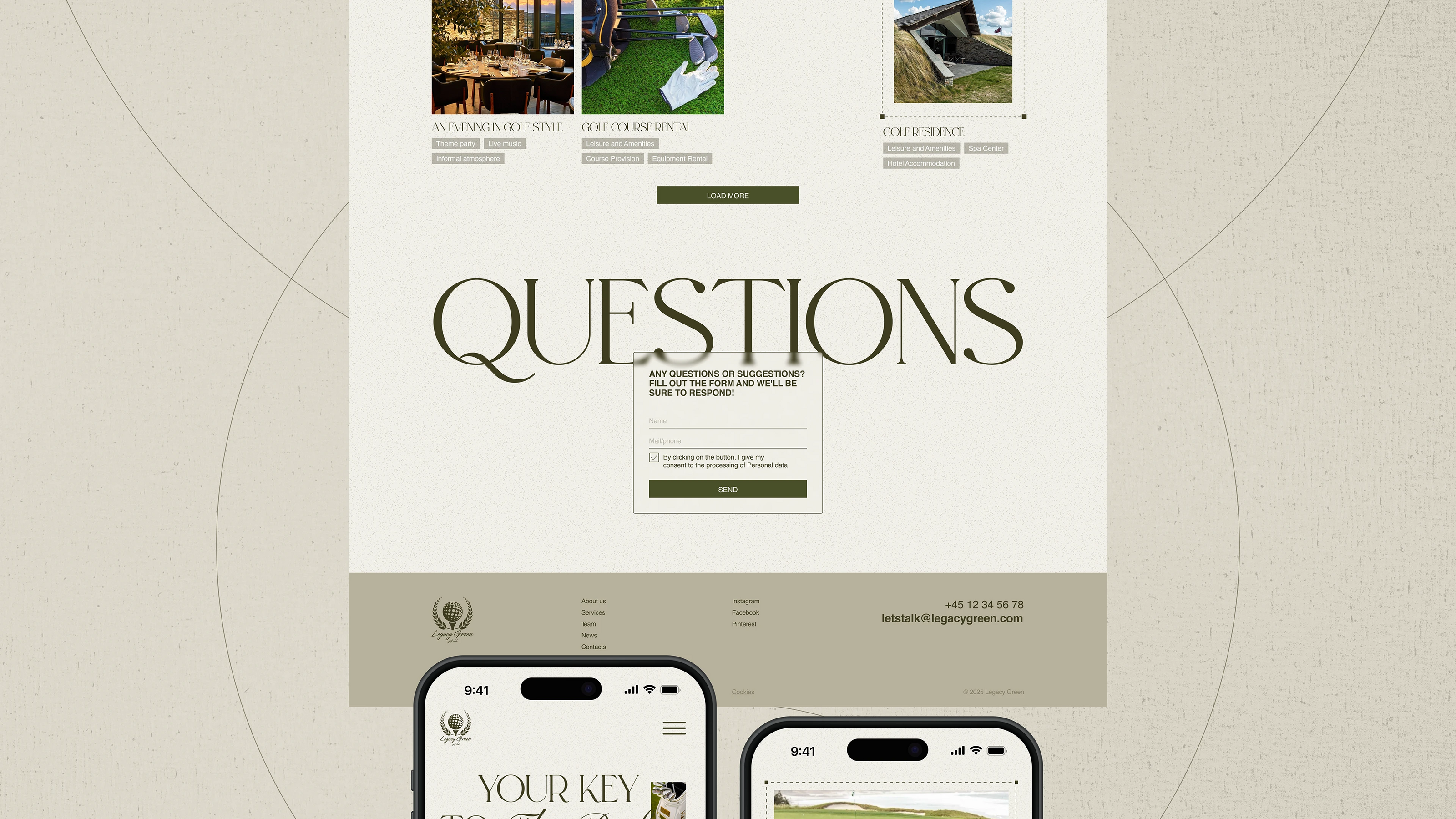 Legacy Green Golf Club | Corporate website — Изображение №12 — Интерфейсы на Dprofile