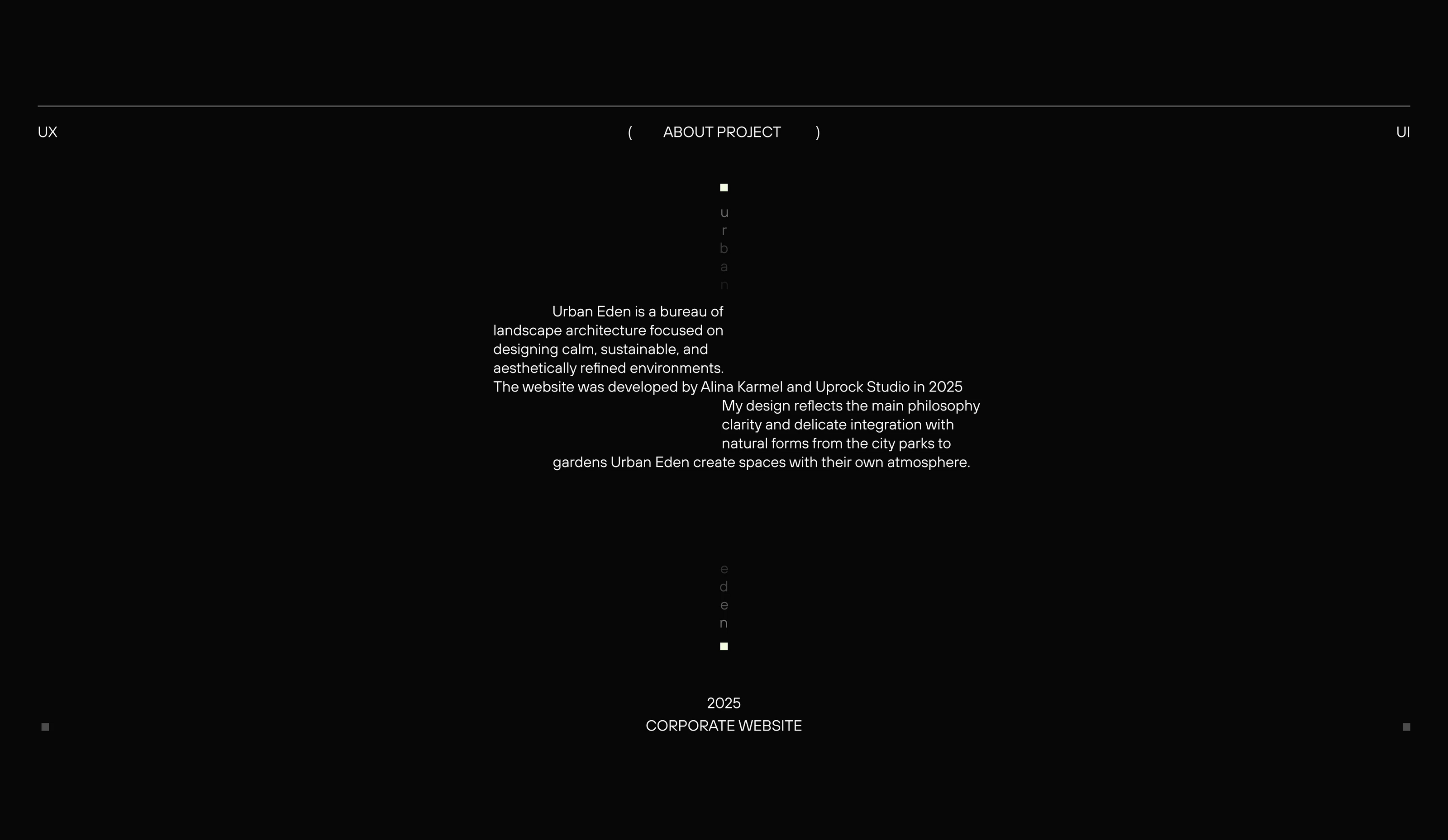 URBAN EDEN Landscape Architecture Bureau — Изображение №2 — Интерфейсы на Dprofile