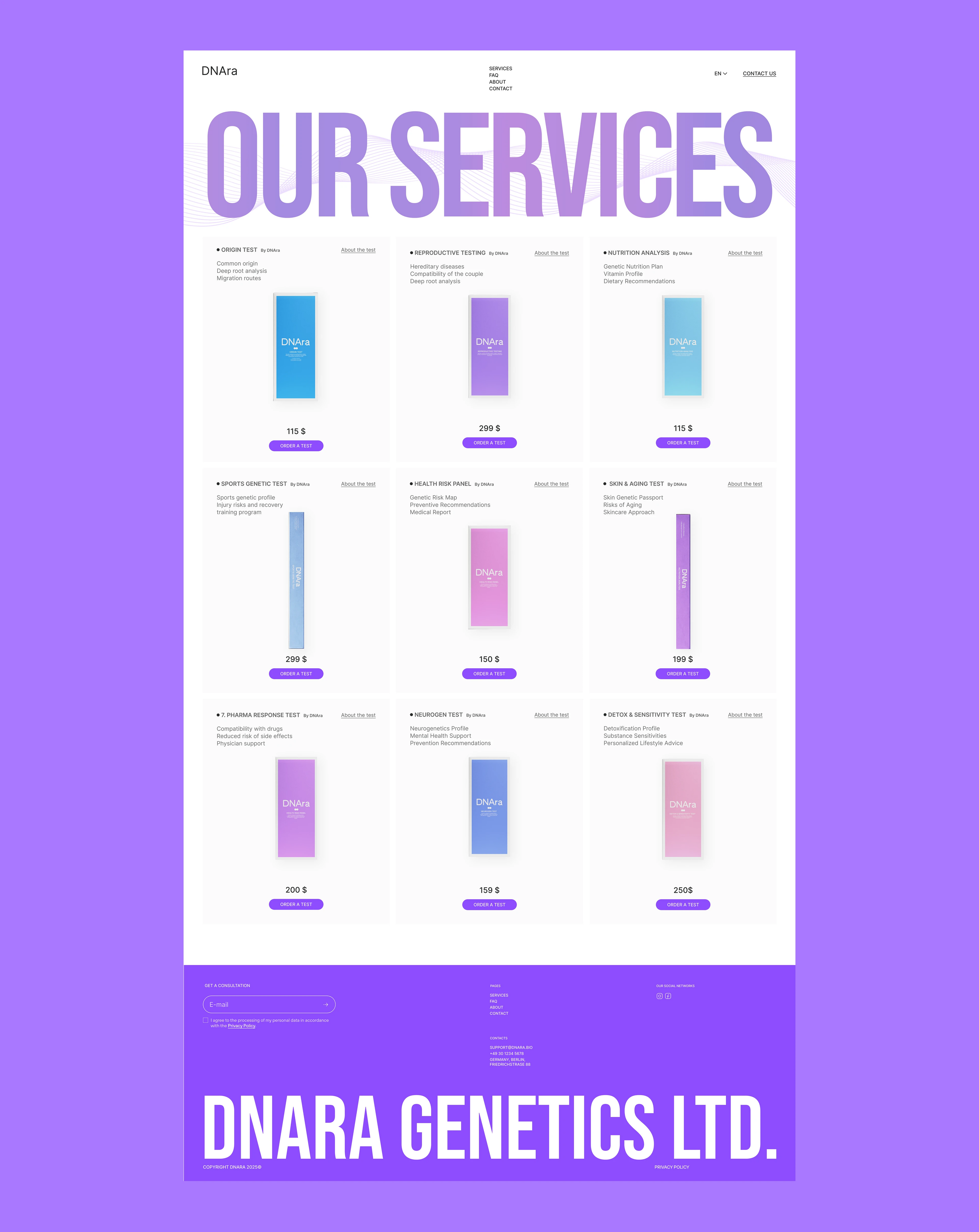 DNAra laboratory | website — Изображение №5 — Интерфейсы на Dprofile