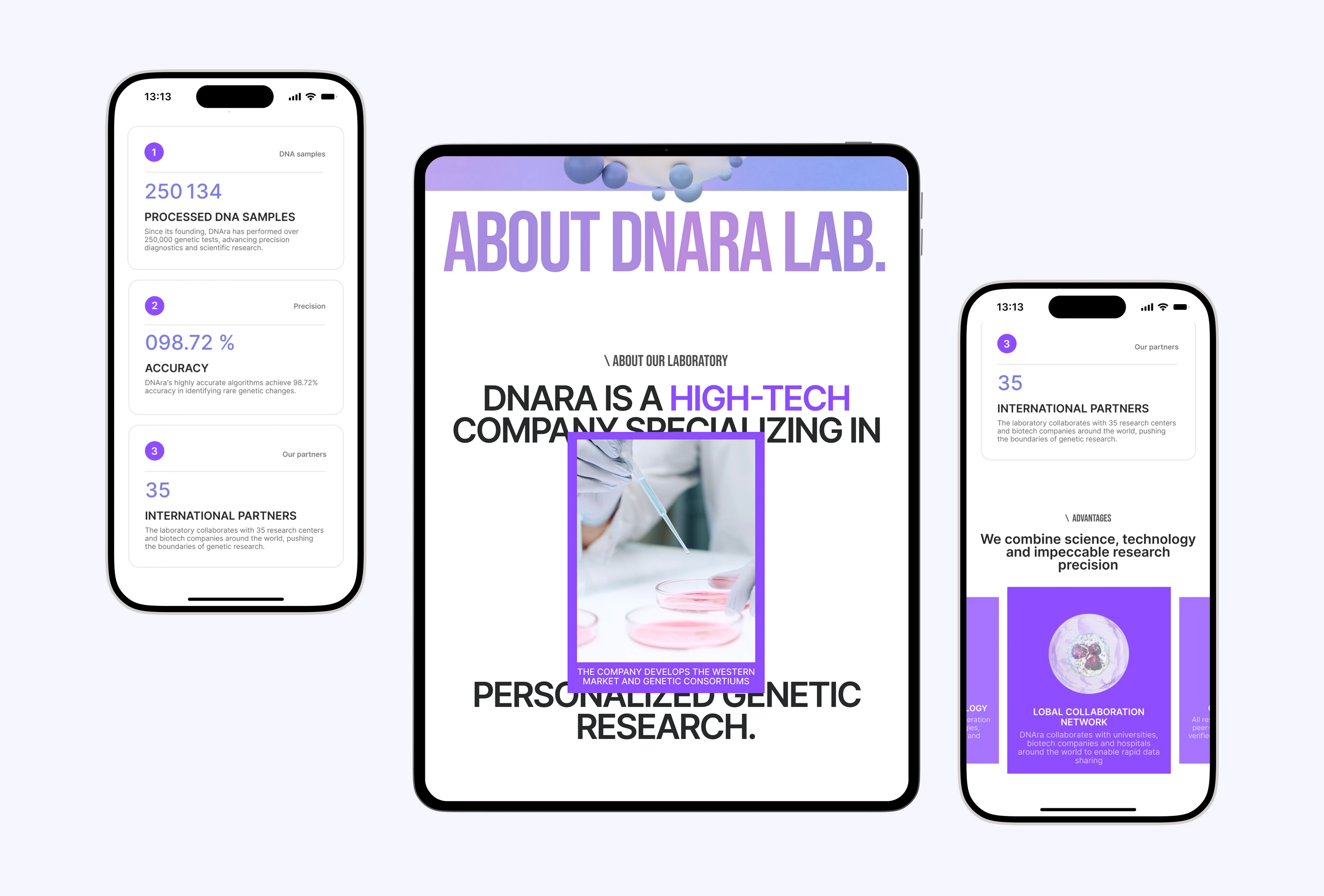 DNAra laboratory | website — Изображение №9 — Интерфейсы на Dprofile